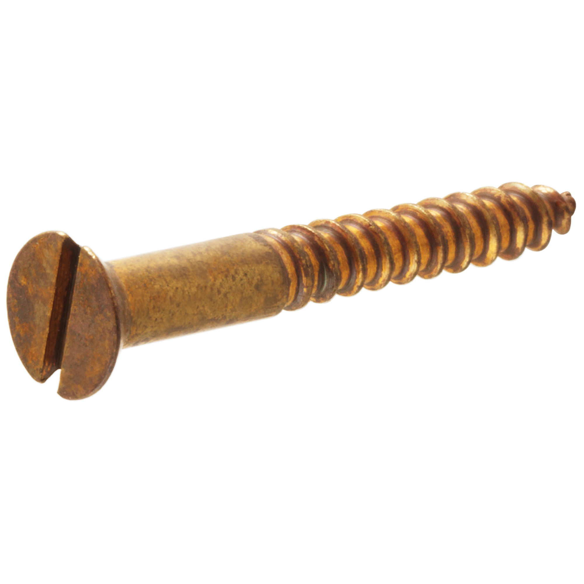 Hillman Brass Flat Head Slotted Wood Screw #4 x 1/2 in.