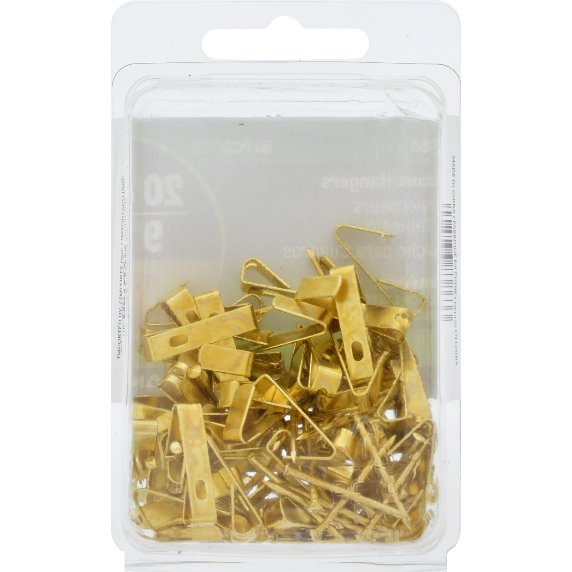 Hillman Conventional Picture Hangers Brass 20lb 50 Pack