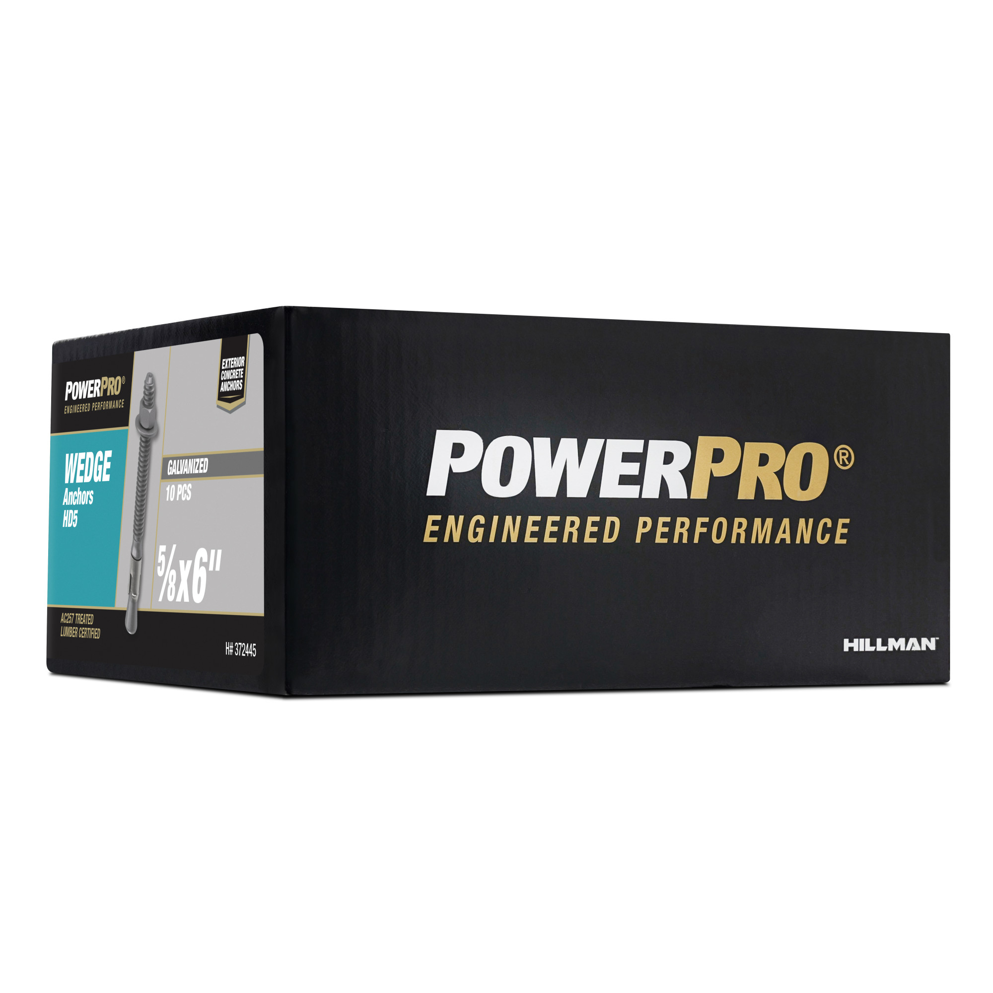 Hillman Mechanical Galvanized Power-Stud Wedge Anchor (5/8 in. x 6 in.) - 10 pc