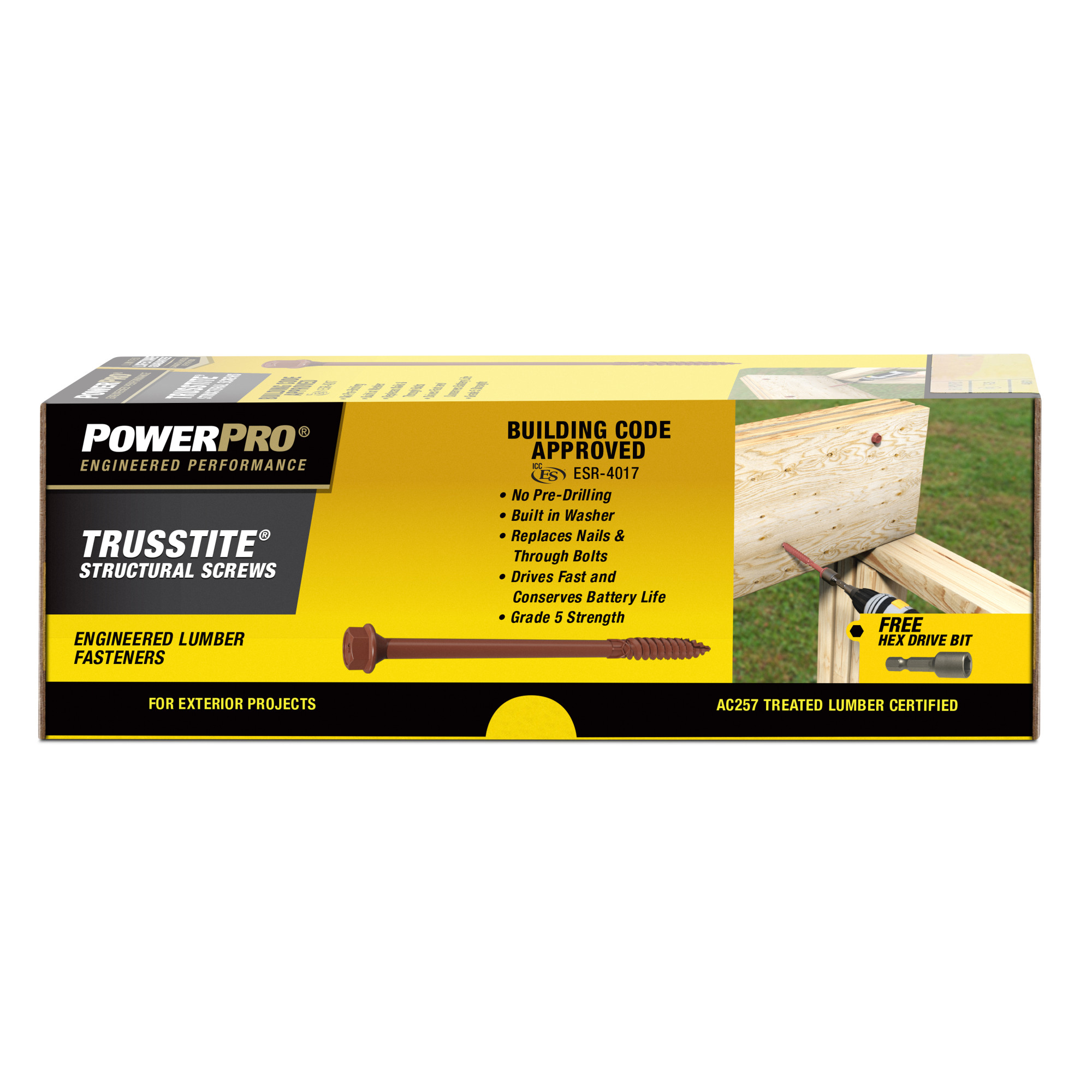 Power Pro TrussTite Structural Screws (5/16 in. x 6-3/4 in.) - 25 pc