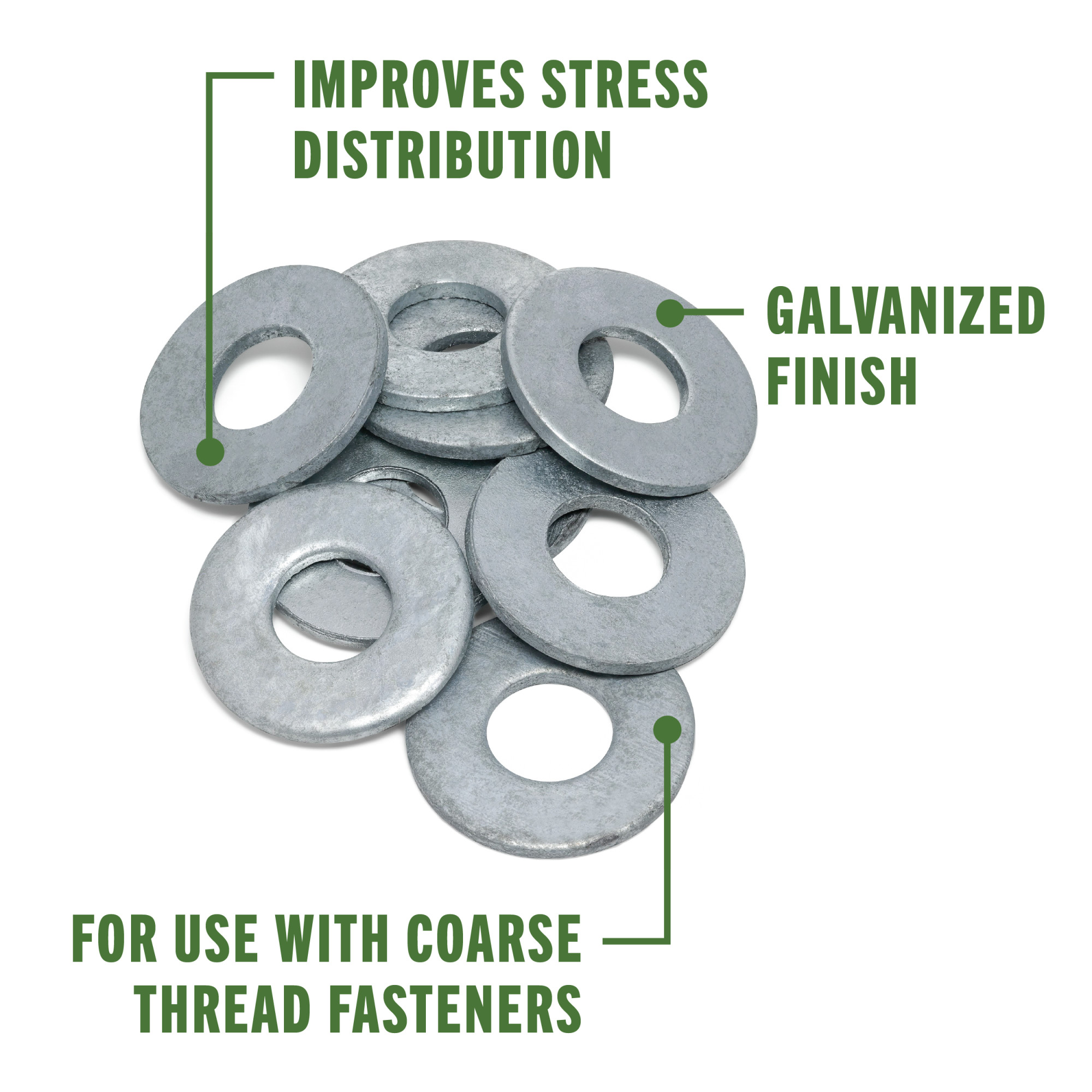 Hillman Galvanized Flat Washers (1/2 in.) - 50 pc