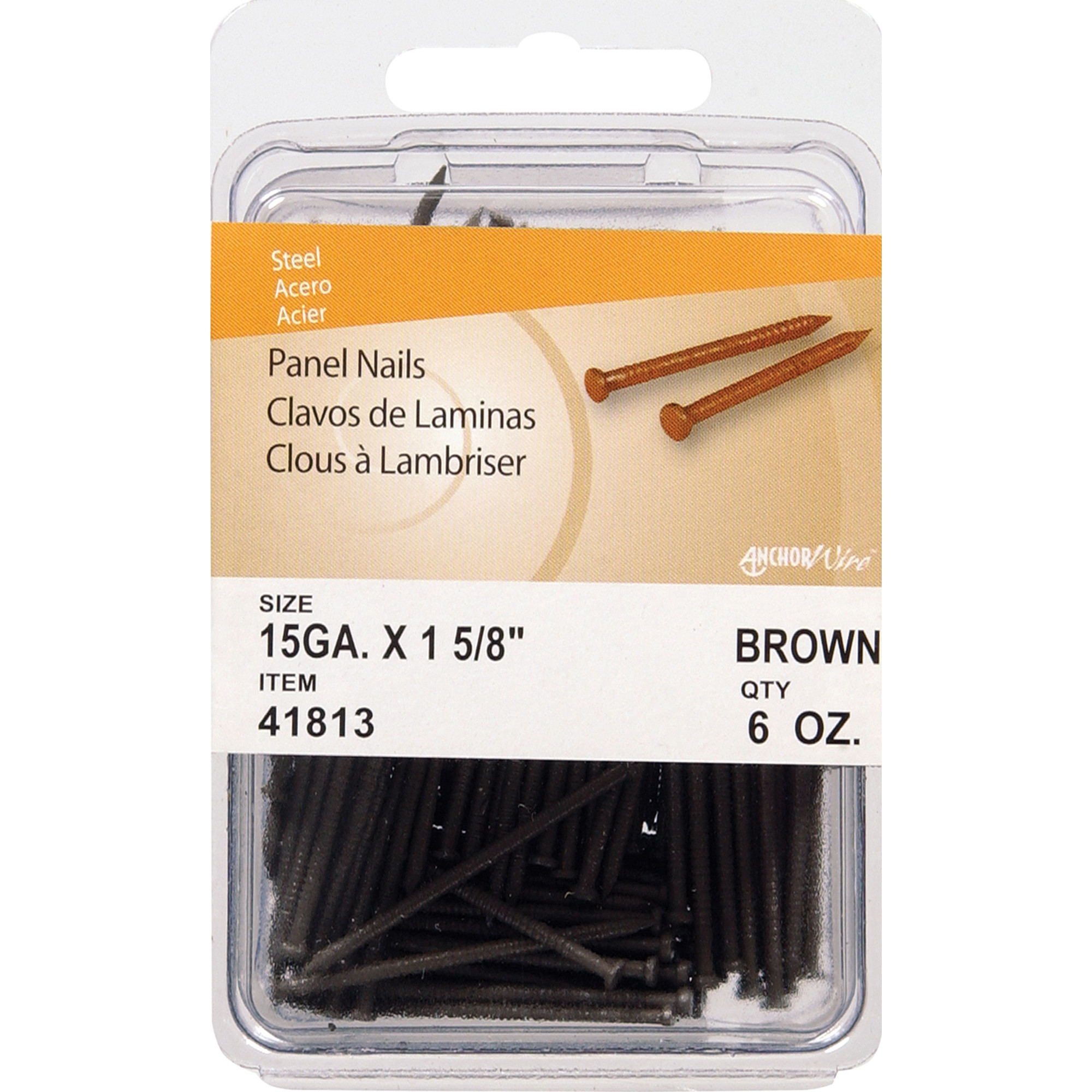 Anchor Wire Brown Panel Nails (1-5/8 in.) - 192 pc