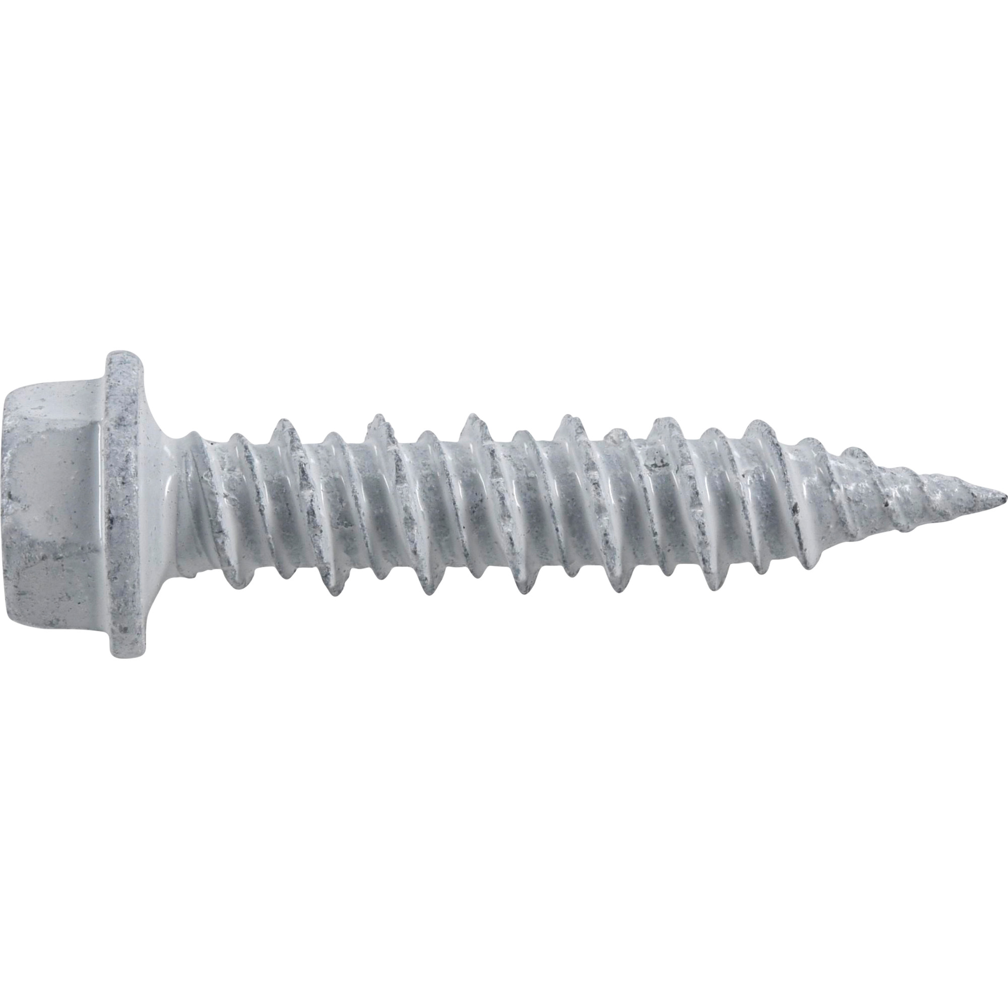 Power Pro White Hex Washer-Head Concrete Screw Anchor (1/4 in. x 1-1/4 in.) - 100 pc