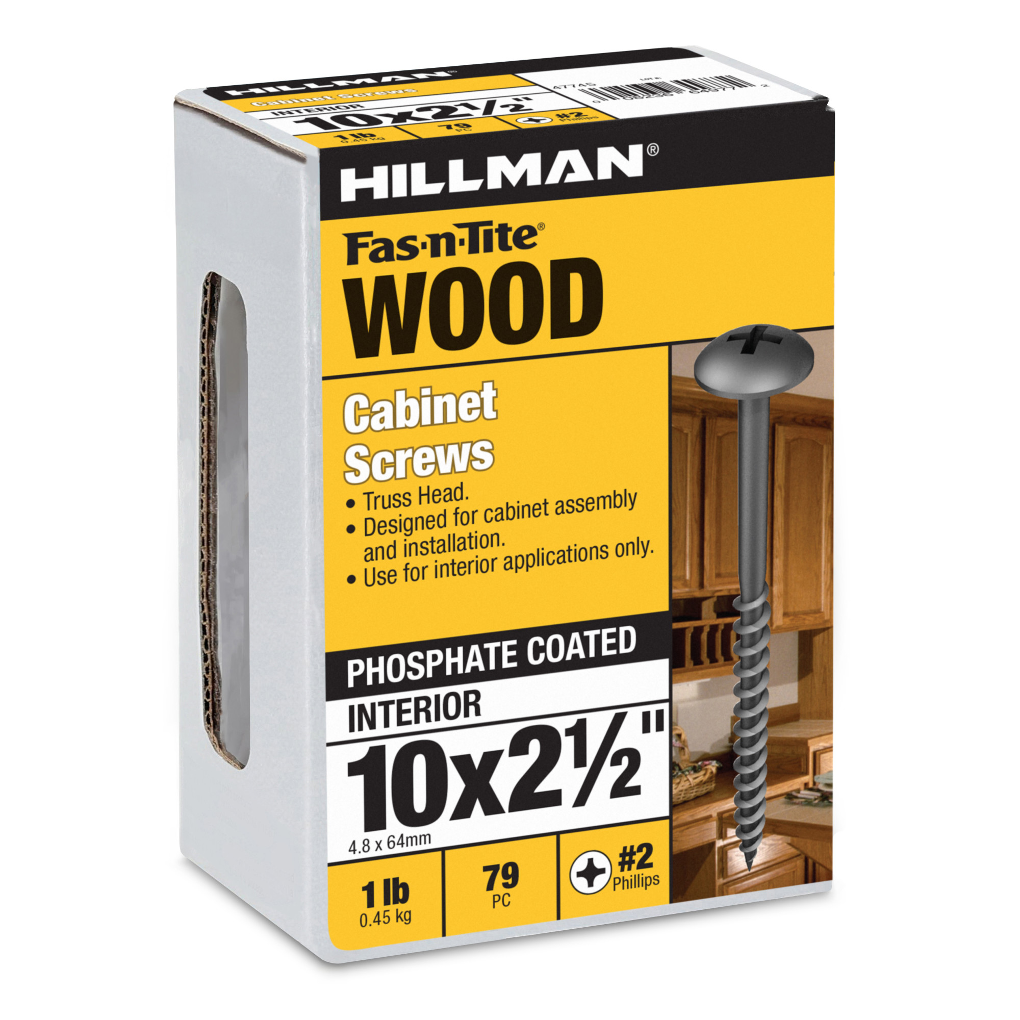 Hillman Truss Head Phillips Coarse Cabinet Screws (#10 x 2-1/2 in.) - 1lb Box