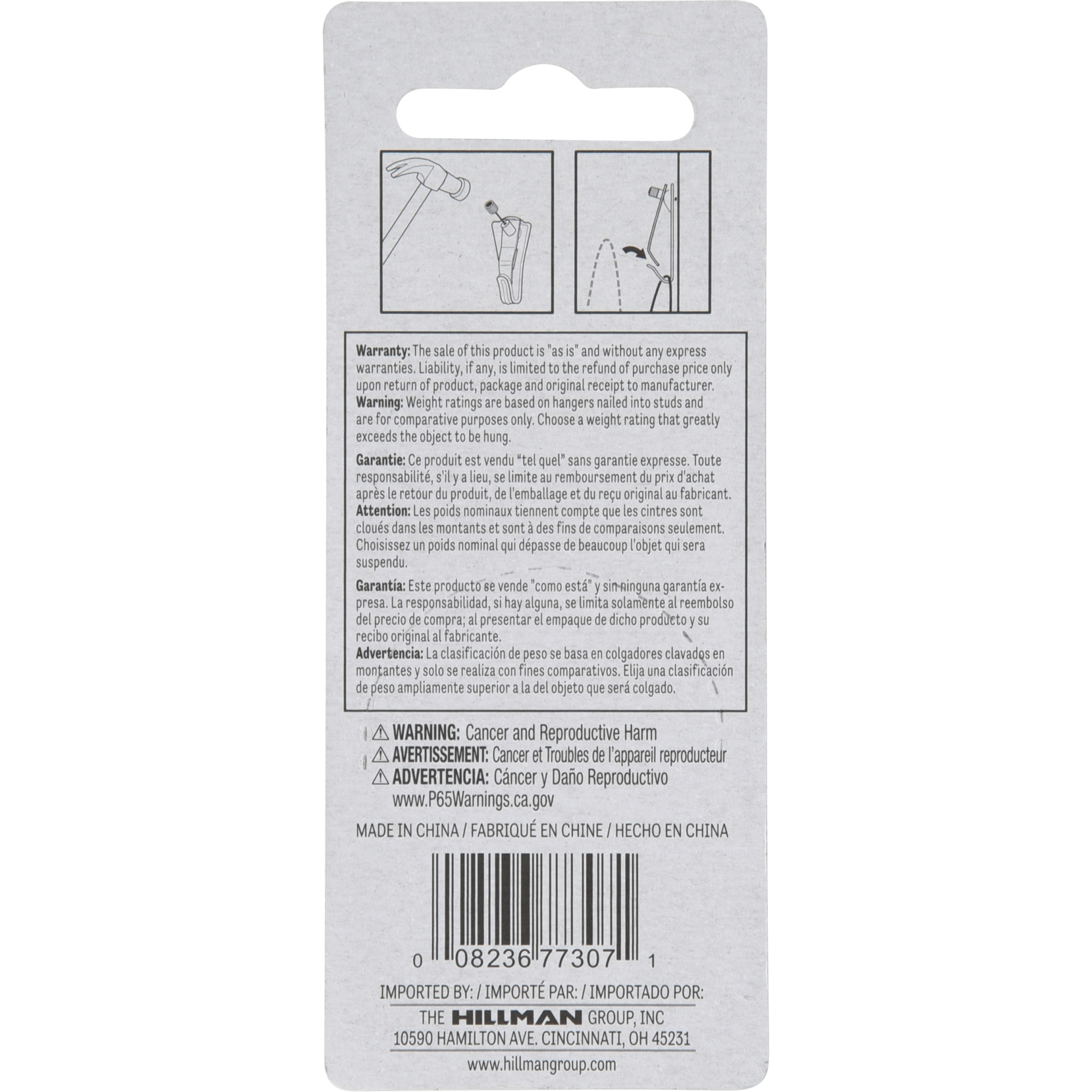 Hillman Professional Safety Picture Hangers Brass 30lb 2 Pack
