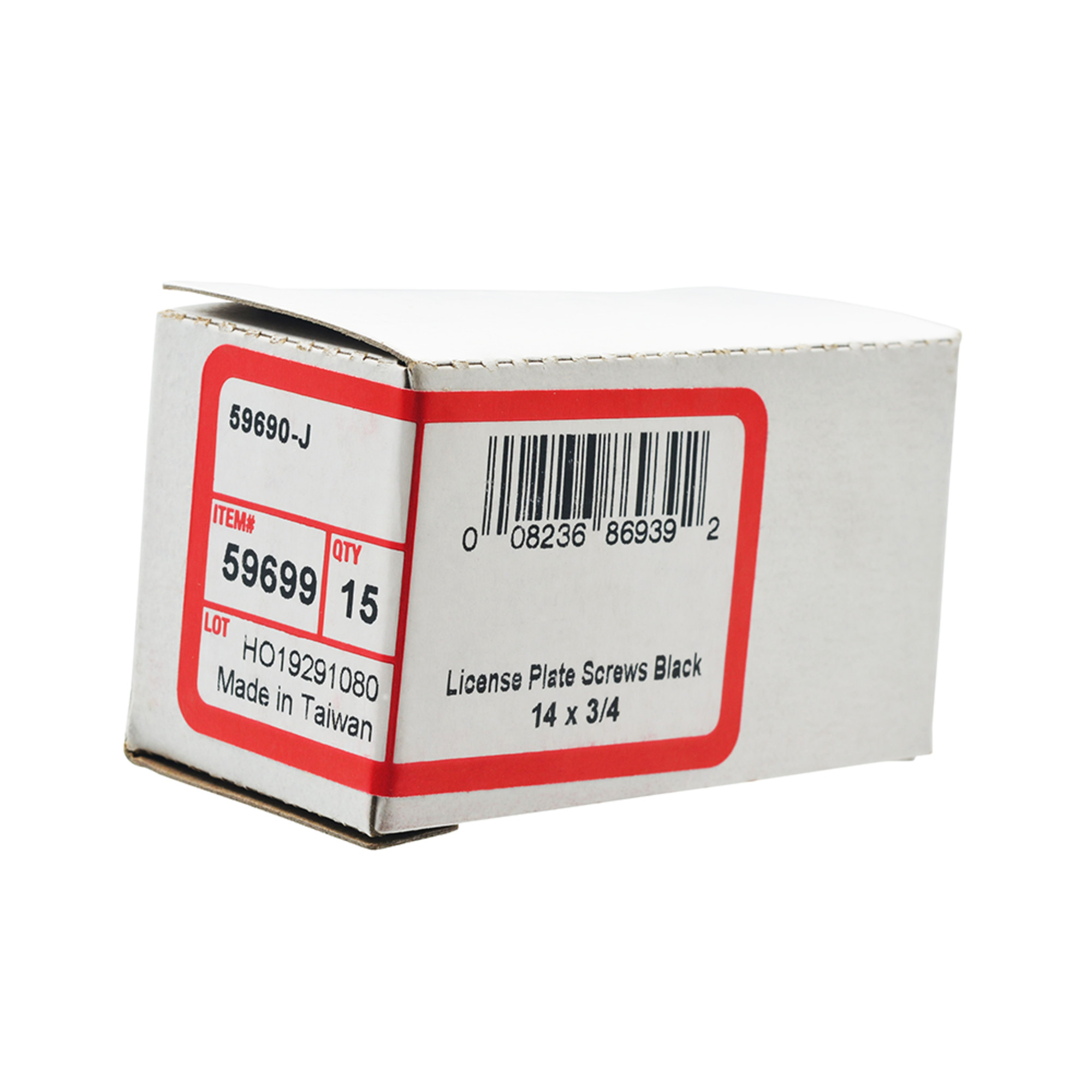 Hillman Slotted Hex Black License Plate Screws (#14 x 3/4 in.) - 15 pc