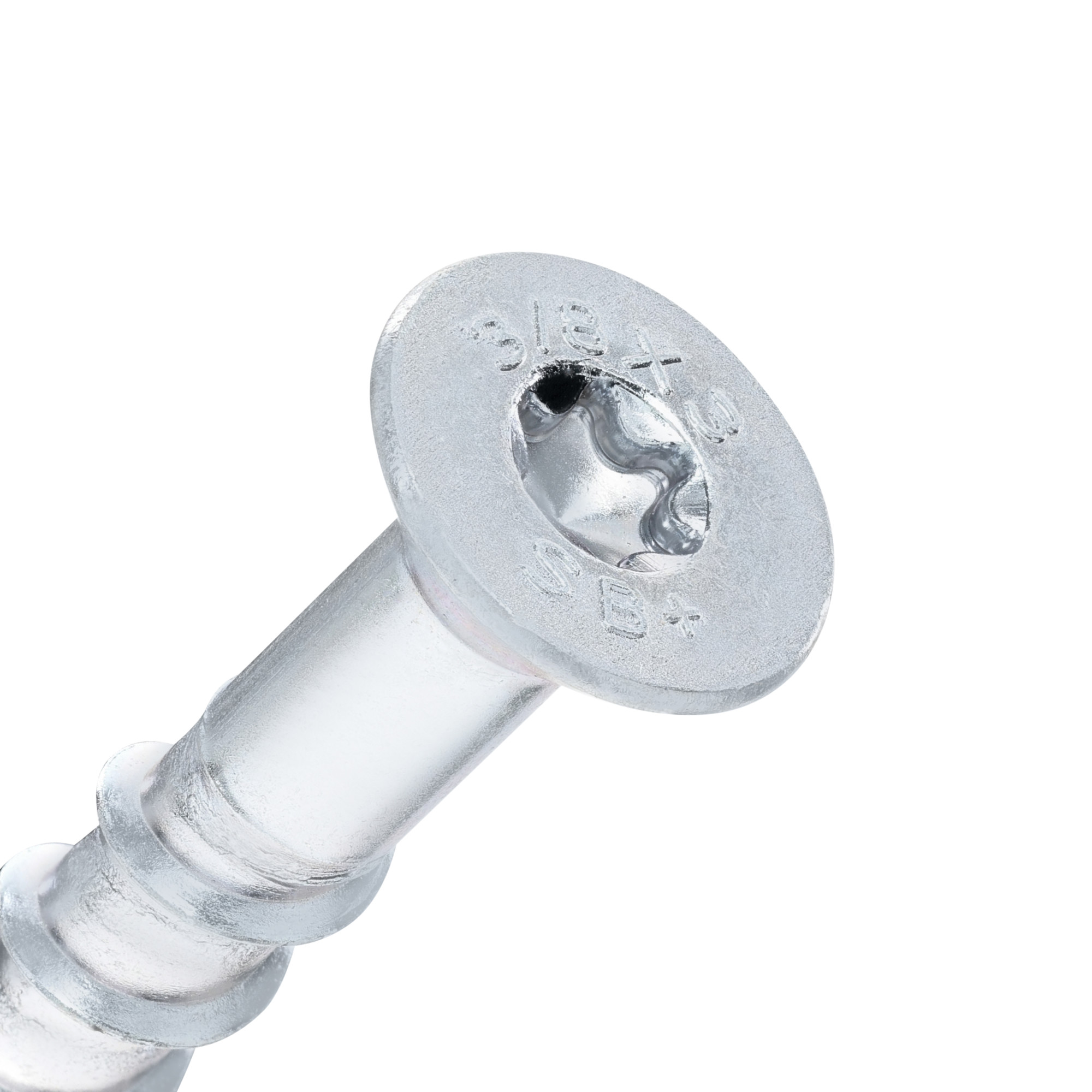 Power Pro Zinc Flat Head Screw-Bolt+ Anchor (3/8 in. x 3 in.) - 15 pc