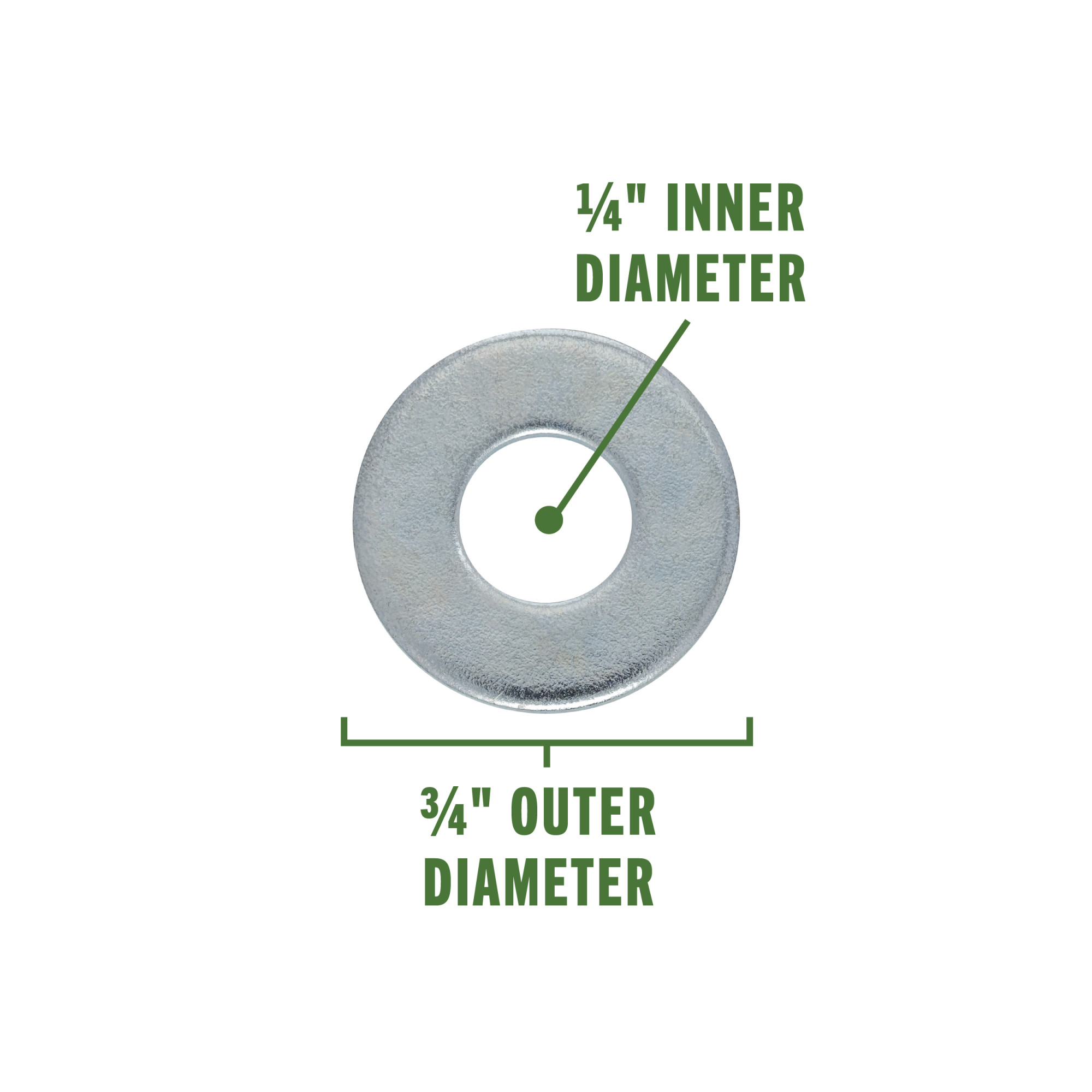 Hillman USS Flat Washers 1/4 in.