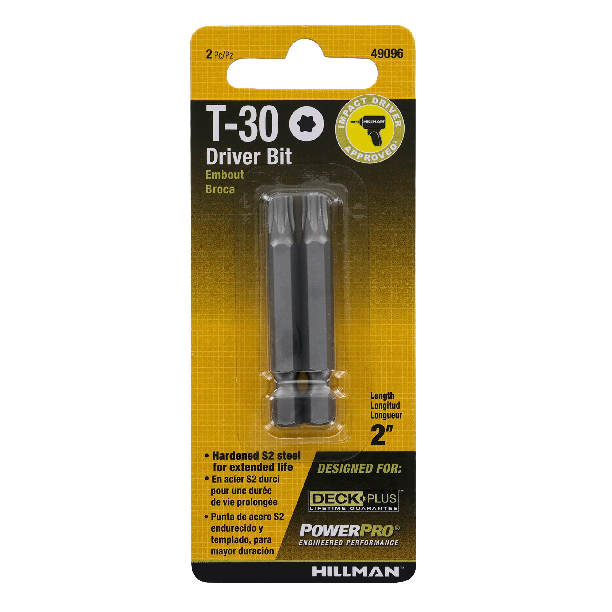 Hillman T30 Star Driver Bit (2 in.) - 2 pc