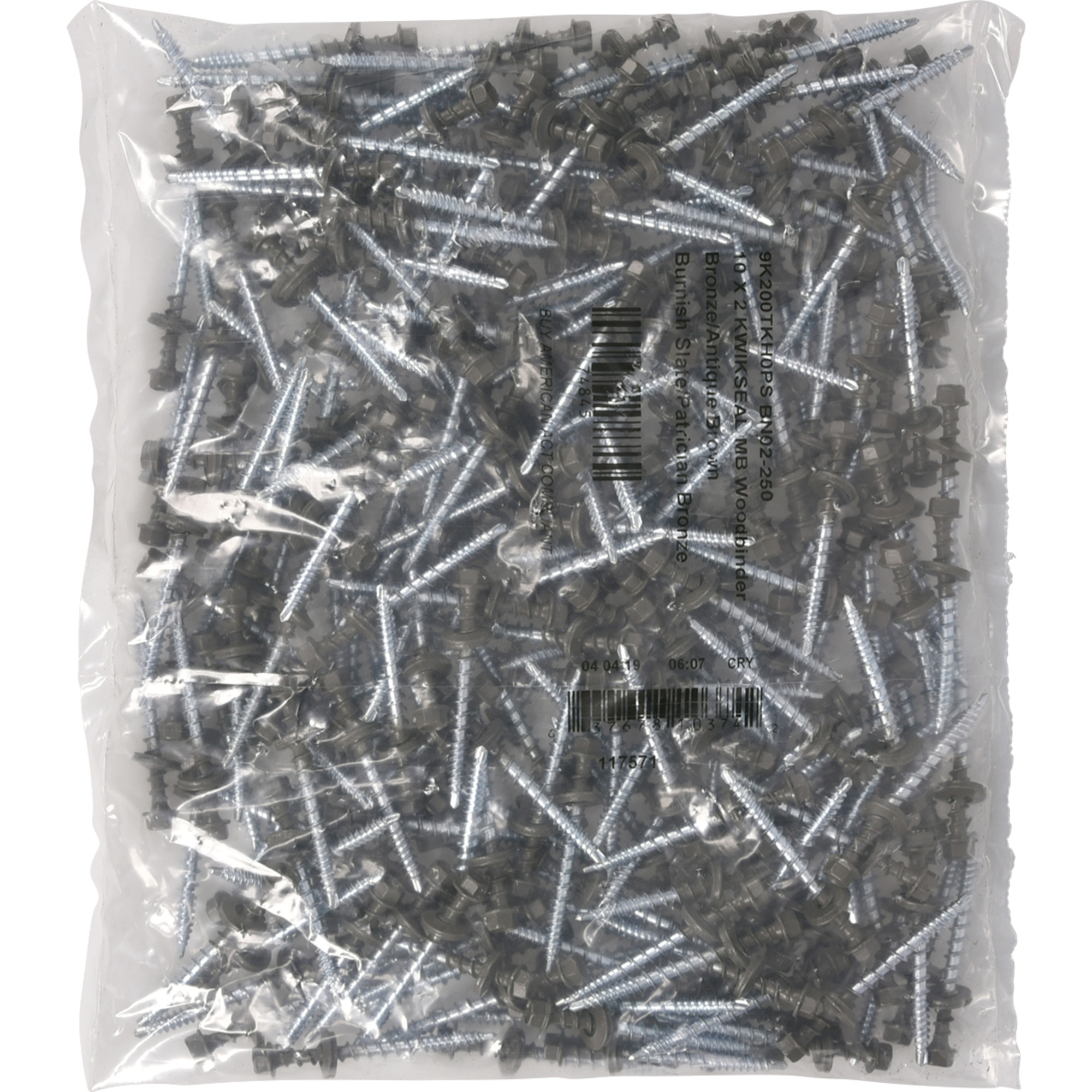 Power Pro Bronze Self Drilling Metal-to-Wood Roofing Screws (#10 x 2 in.) - 250 pc