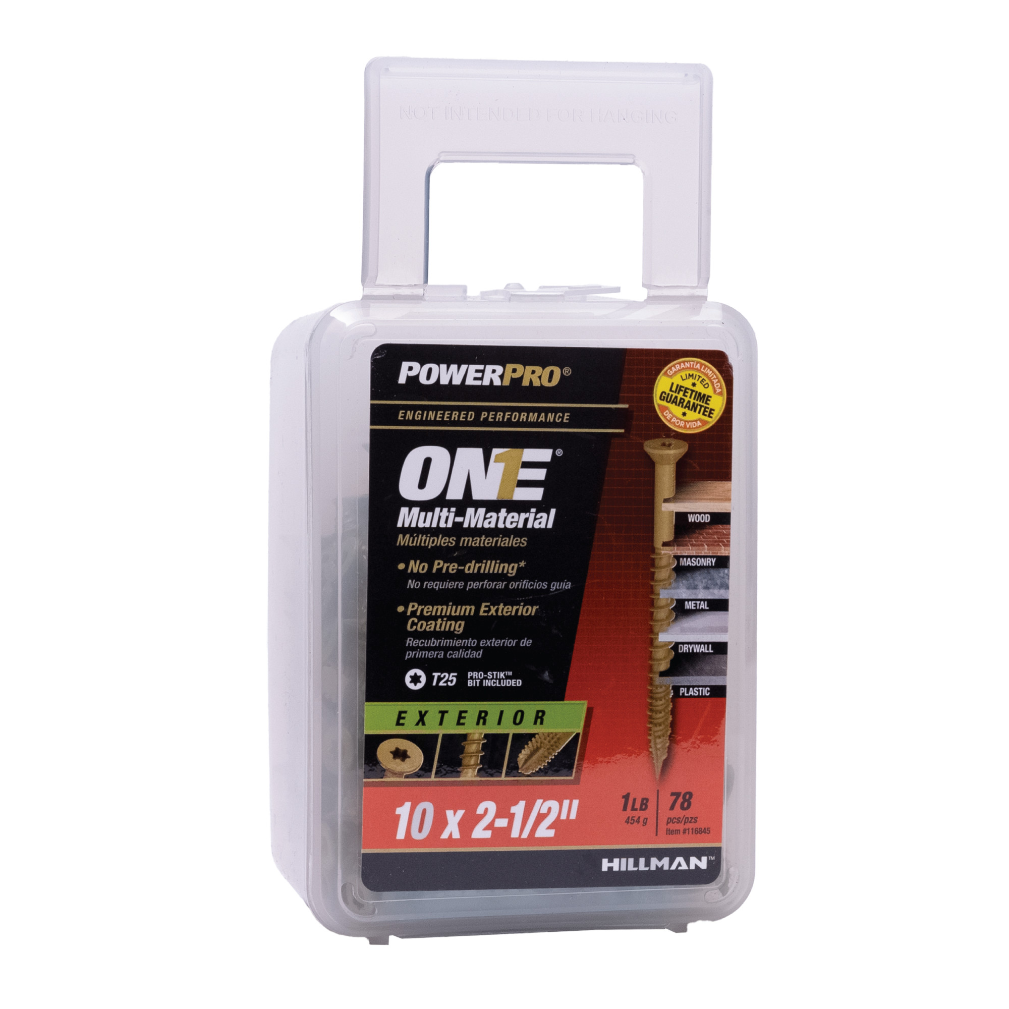 Power Pro ONE Flat Exterior Bronze Multi-Material Screws (#10 x 2-1/2 in.) - 78 pc