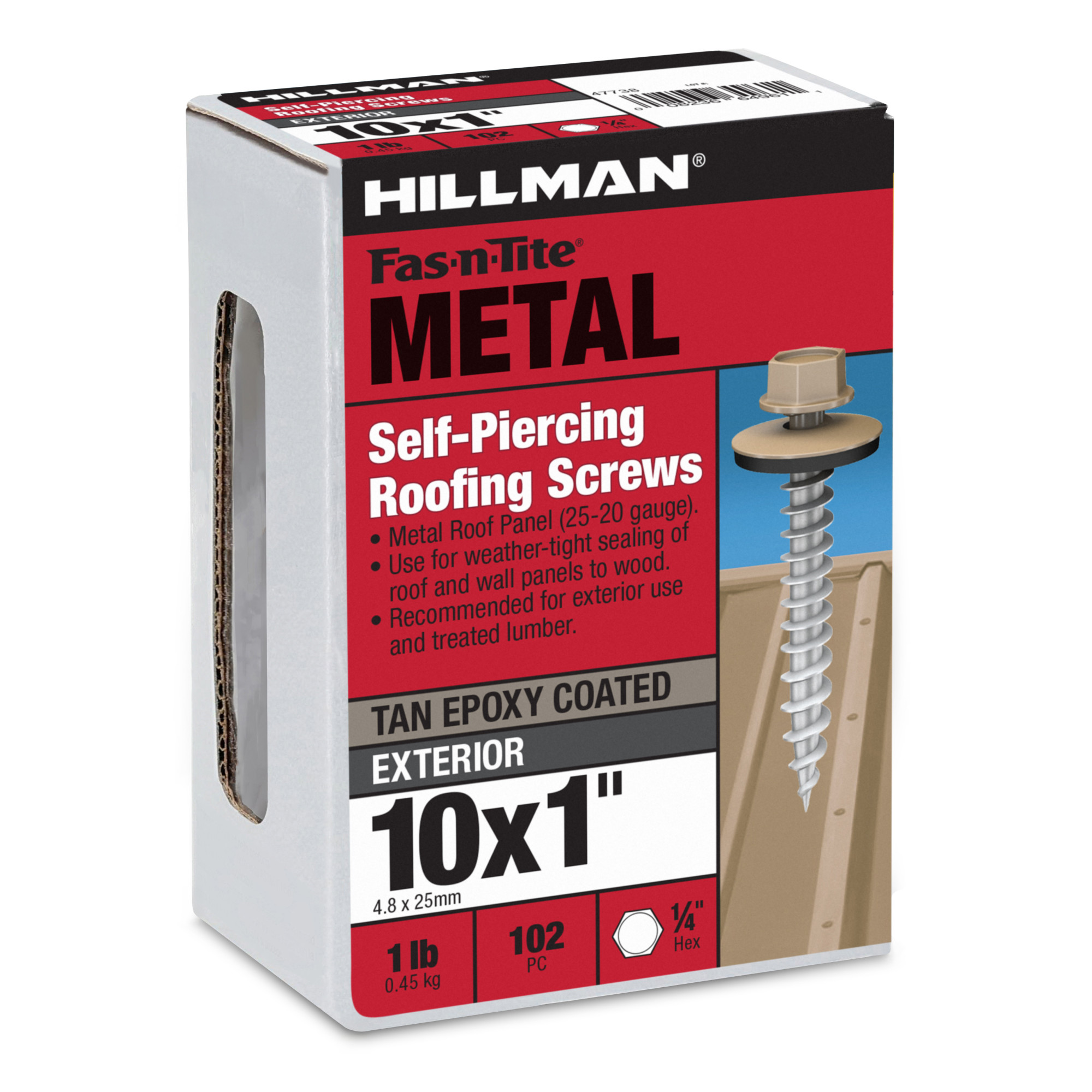 Hillman Tan Painted Self-Piercing Sheeter (#10 x 1 in.)