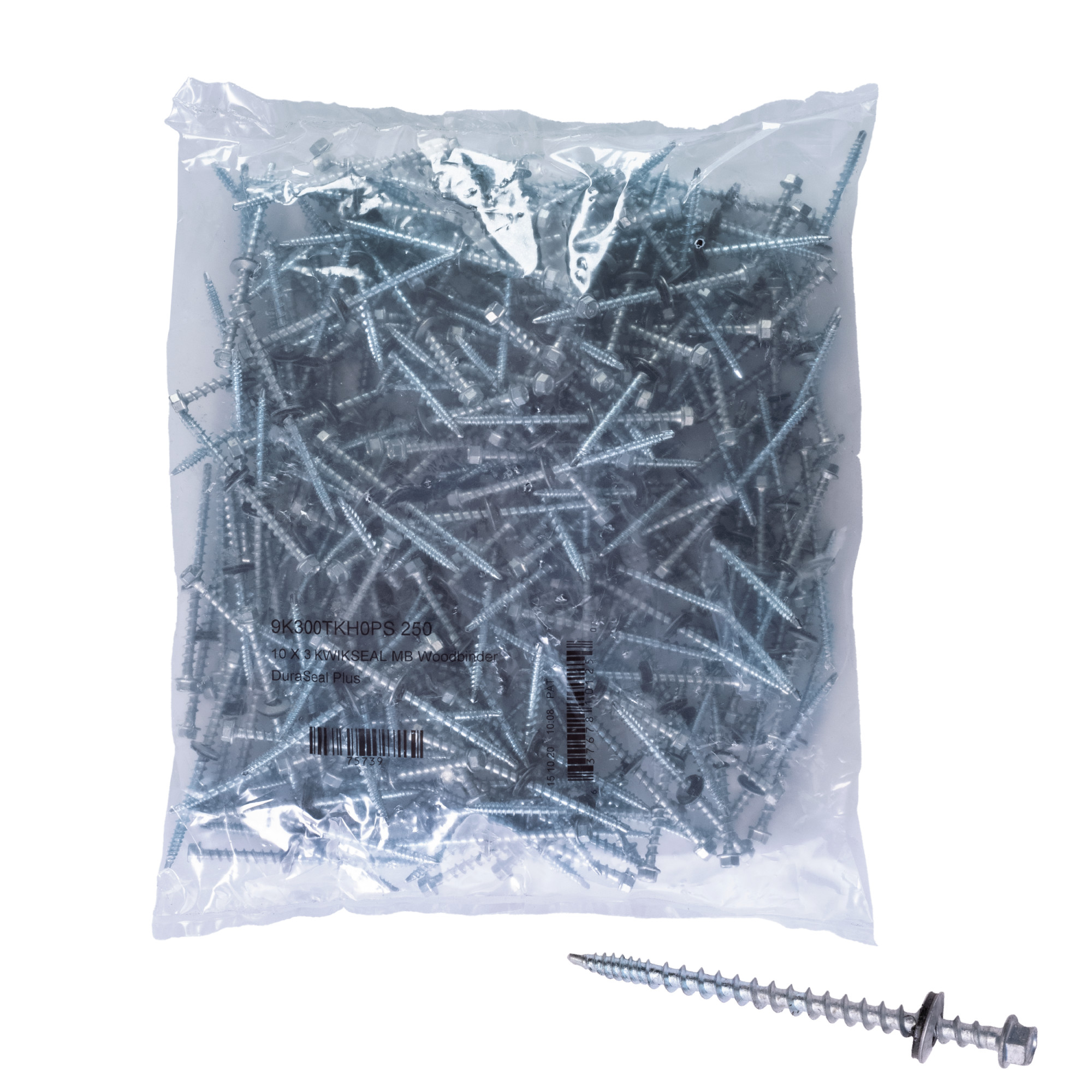 Power Pro Silver Self Drilling Metal-to-Wood Roofing Screws (#10 x 3 in.) - 250 pc