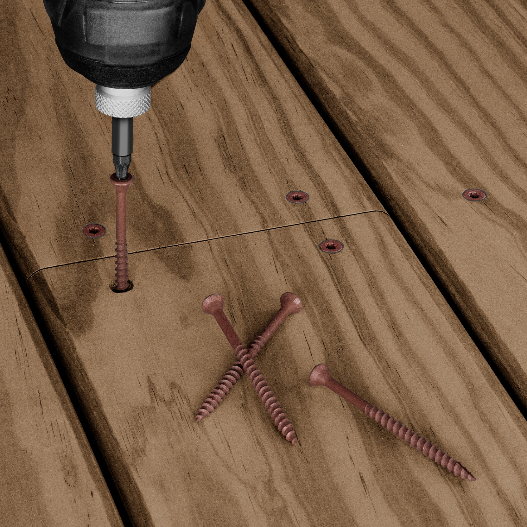 Deck Plus Brown Deck Screws (#8 x 1-5/8 in.)