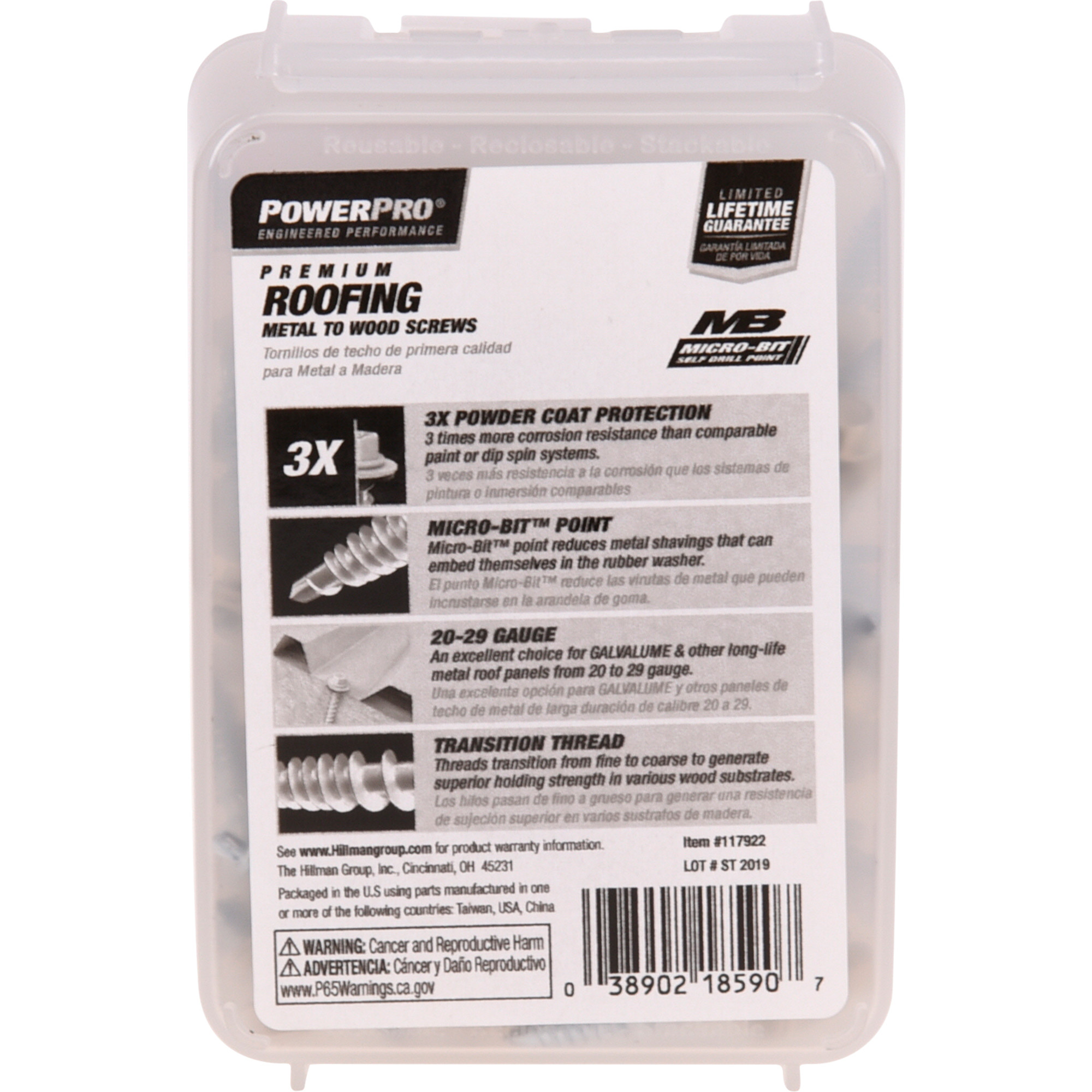 Power Pro Ivory Self Drilling Metal-to-Wood Roofing Screws (#10 x 1-1/2 in.)-98 pc