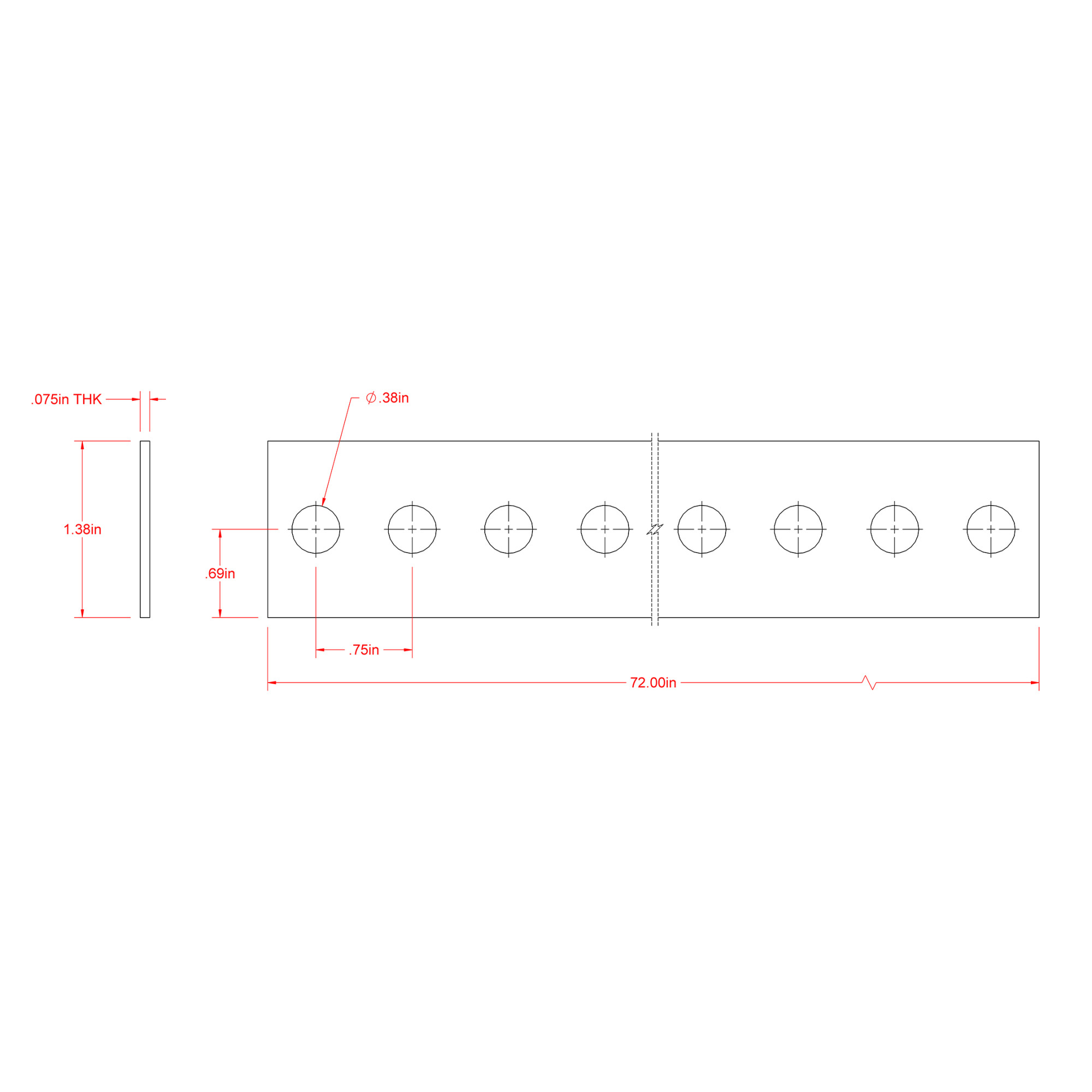 SteelWorks Slotted Flat Zinc-Plated (1-3/8 in. x 6 ft.)