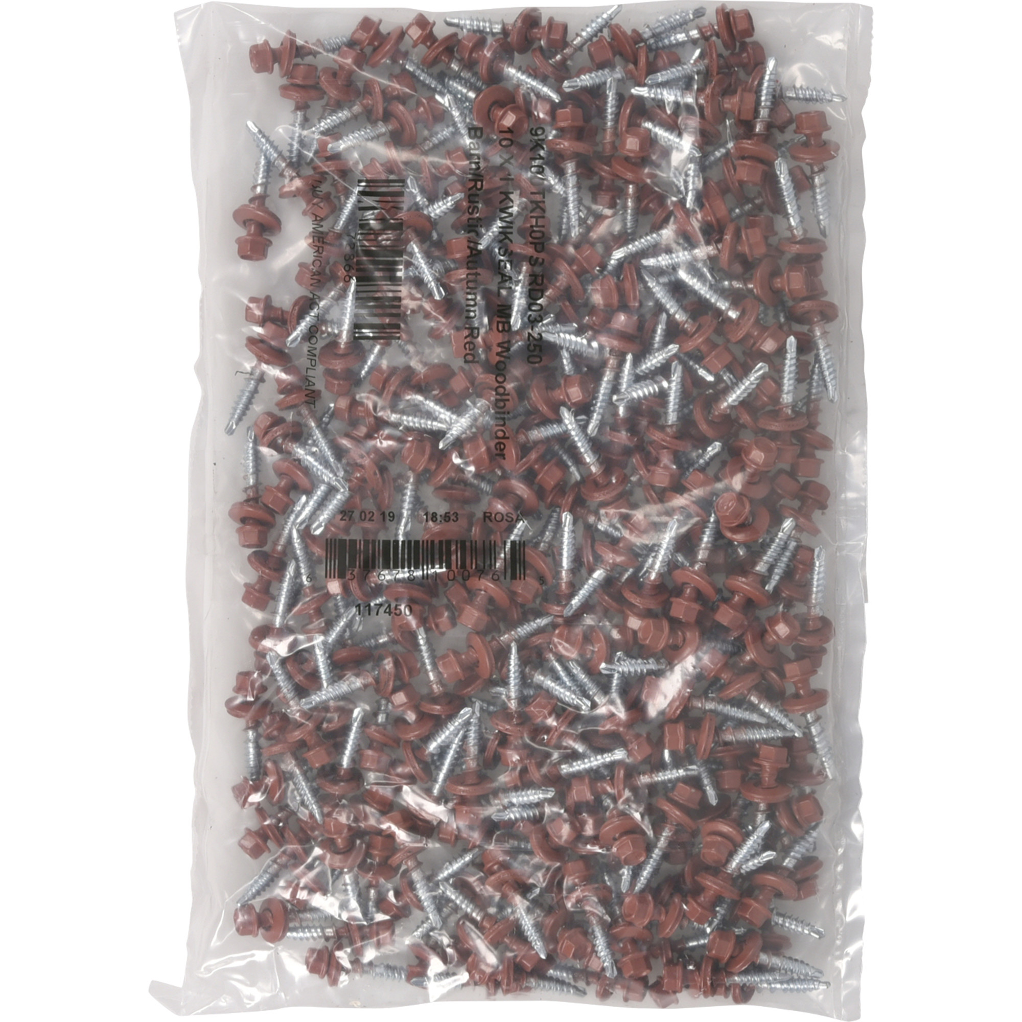 Power Pro Red Self Drilling Metal-to-Wood Roofing Screws (#10 x 1 in.) - 250 pc