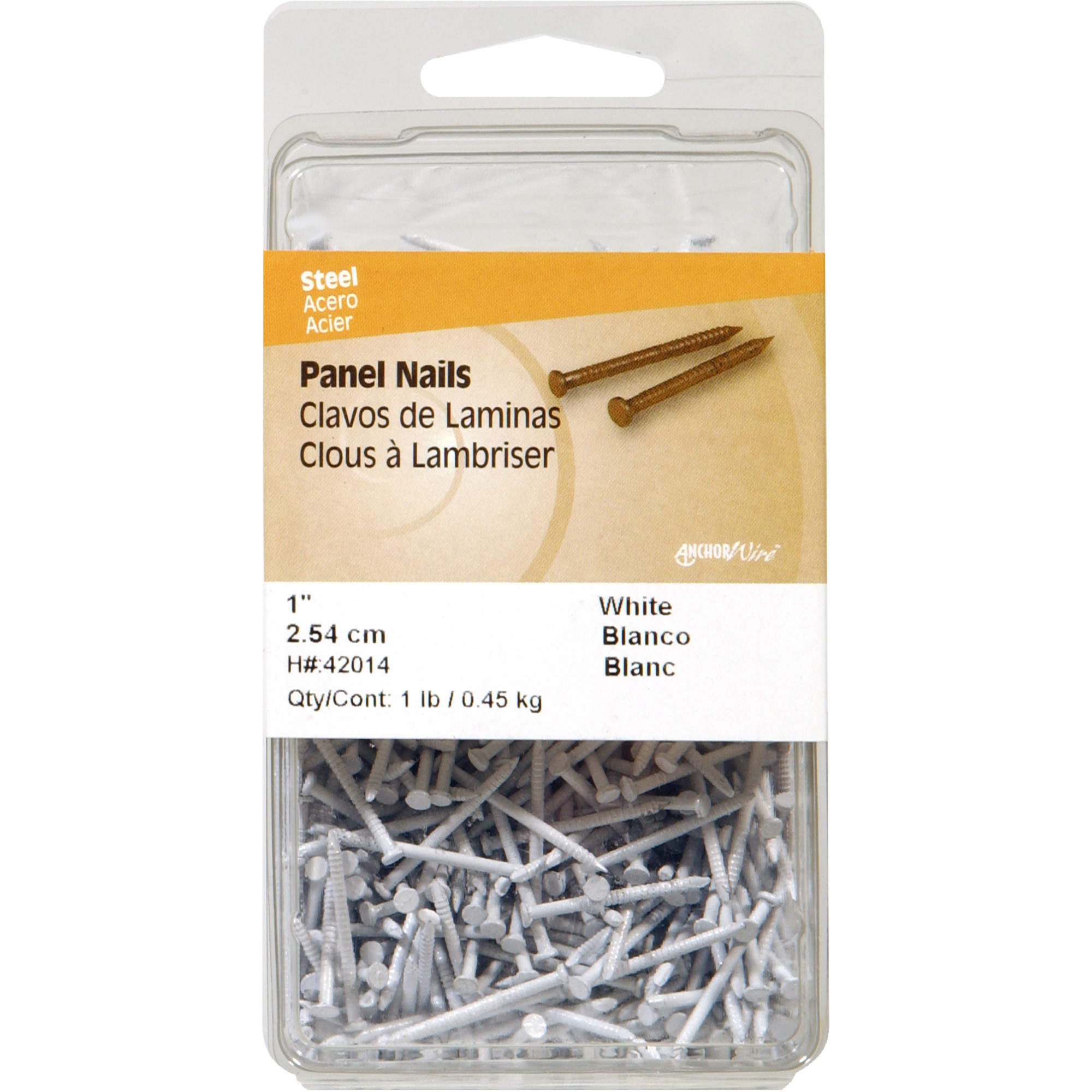 Anchor Wire White Panel Nails (1 in.) - 825 pc