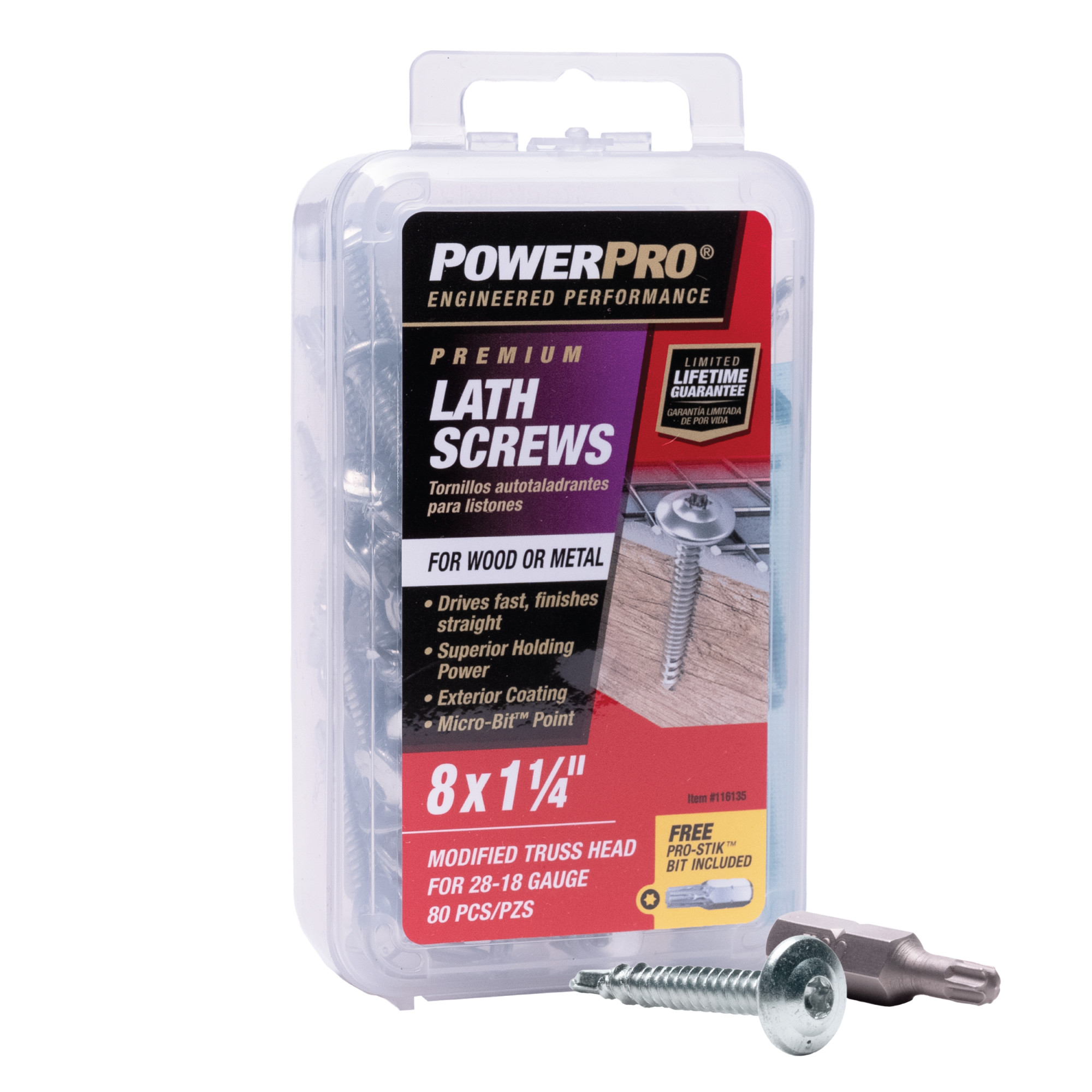 Power Pro Stainless Steel Truss-Head Lath Screws (#8 x 1-1/4 in.) - 1lb Box