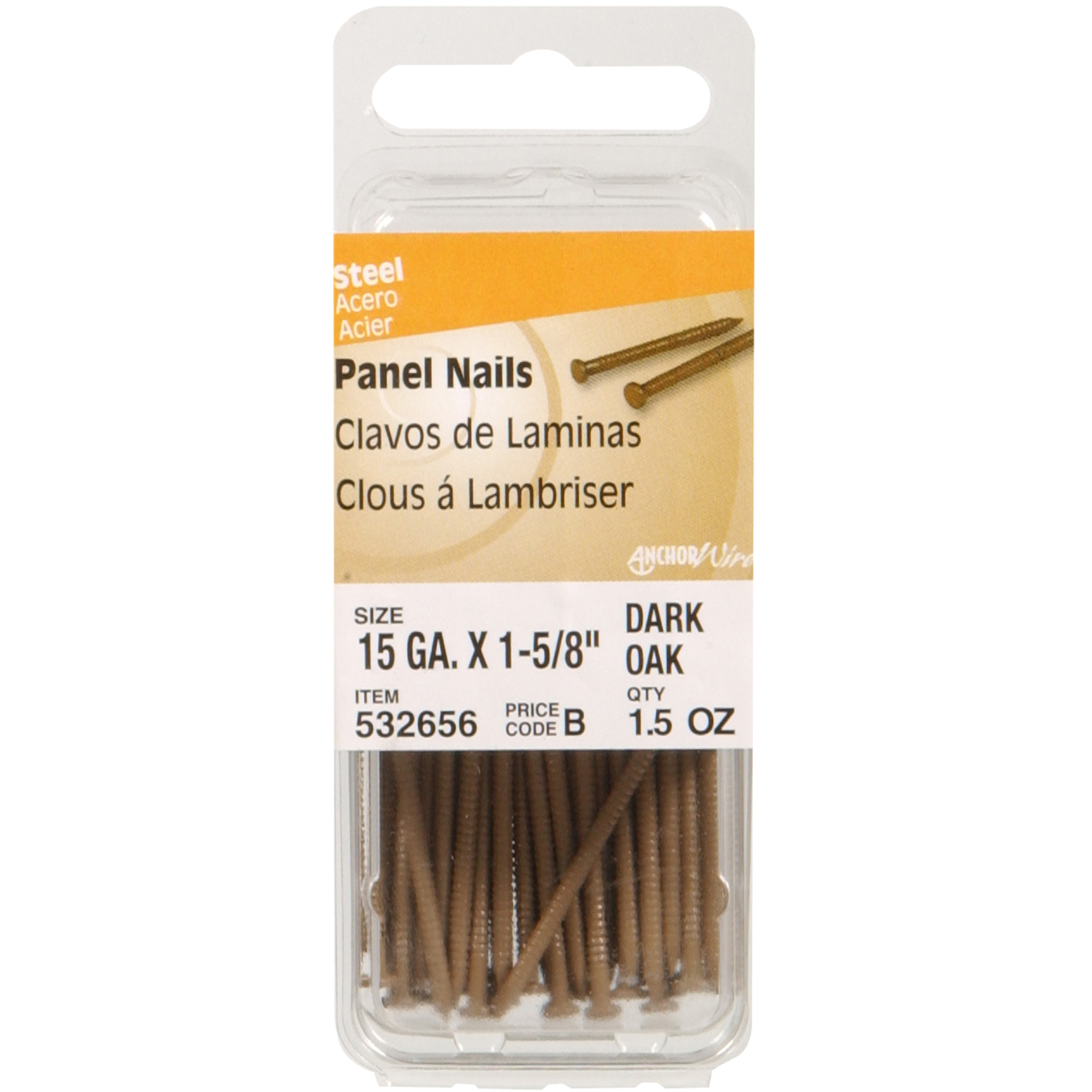 Hillman Dark Oak Panel Nails (1-5/8 in.) - 44 pc