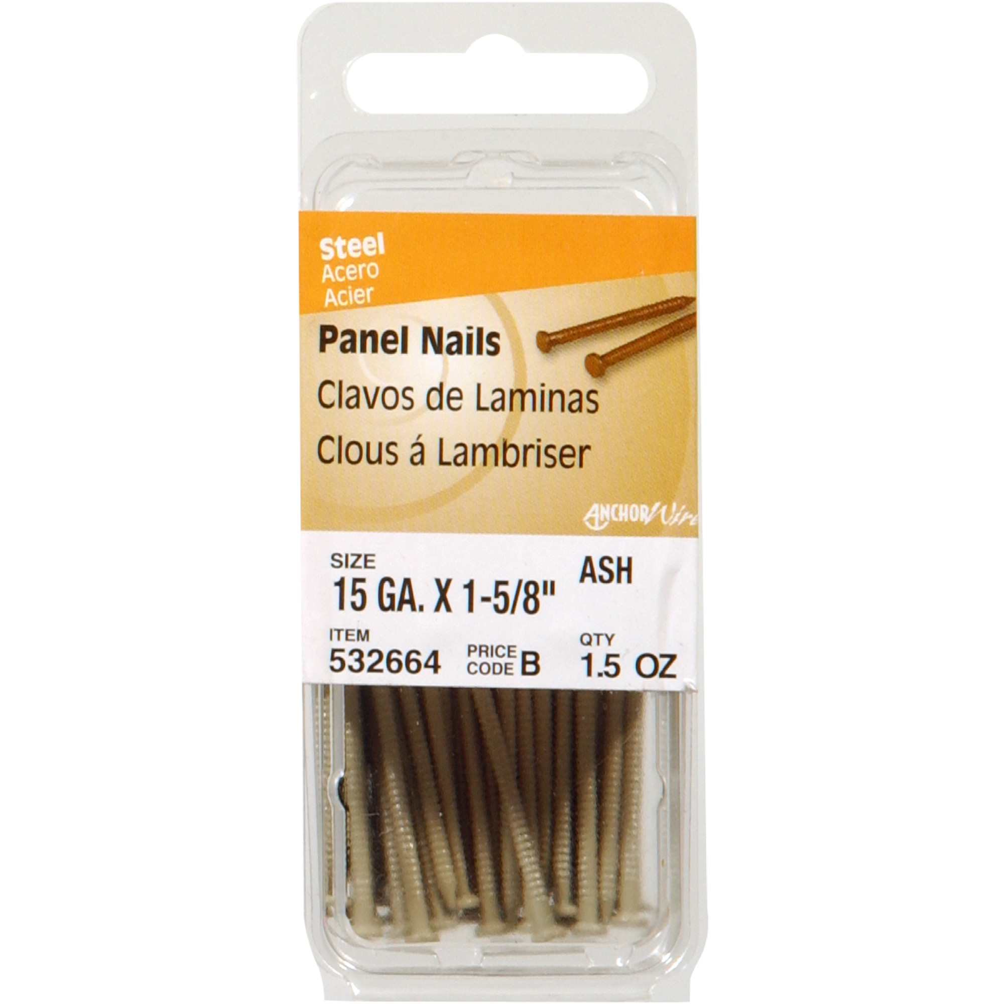 Anchor Wire Ash Panel Nails (1-5/8 in.) - 44 pc