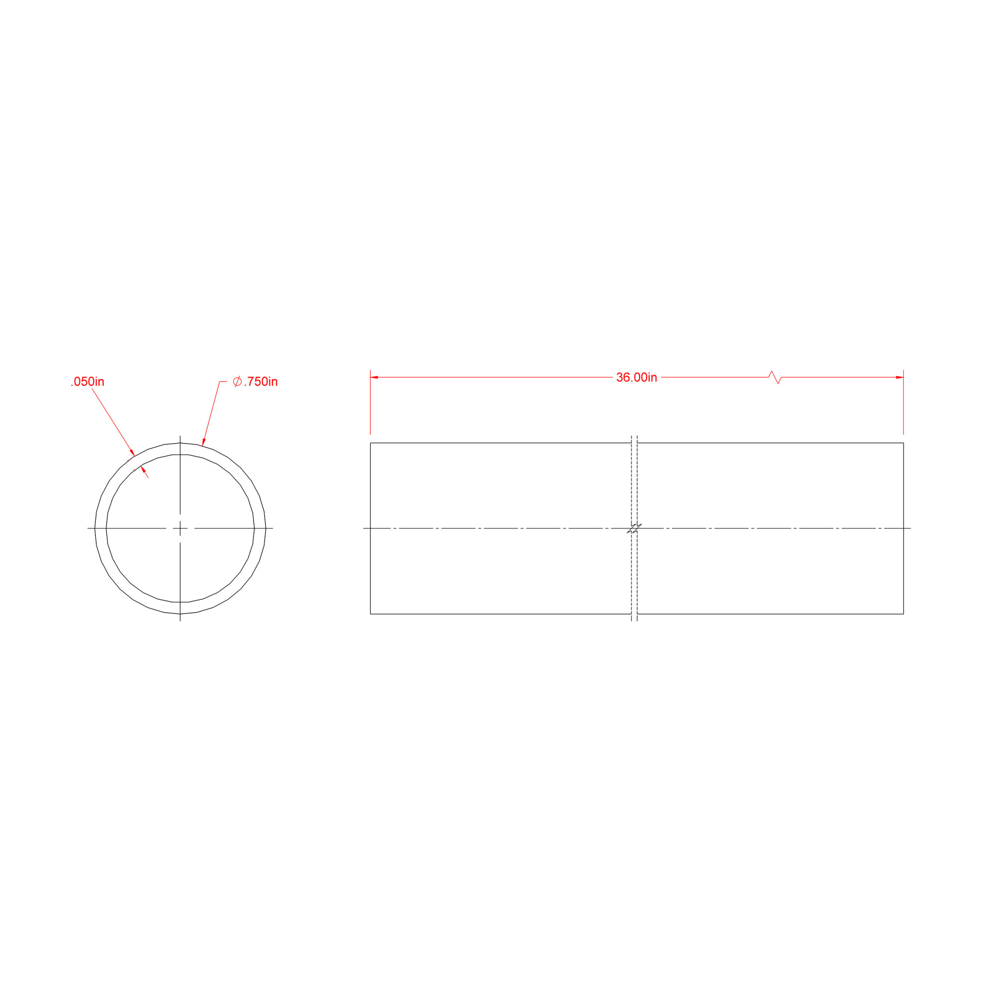 SteelWorks Weldable Steel Round Tube (3/4 in. x 3 ft.)