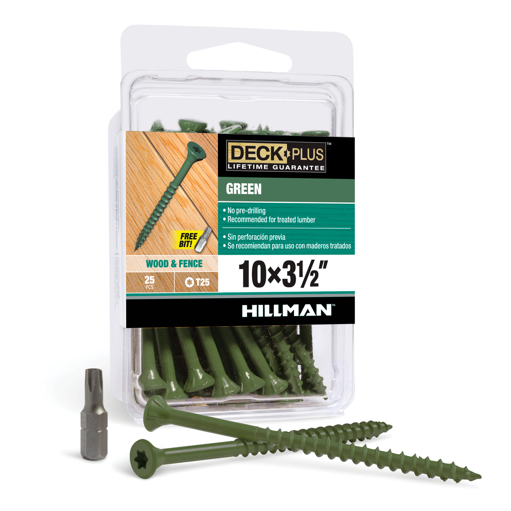 Deck Plus Green Deck Screws (#10 x 3-1/2 in.)