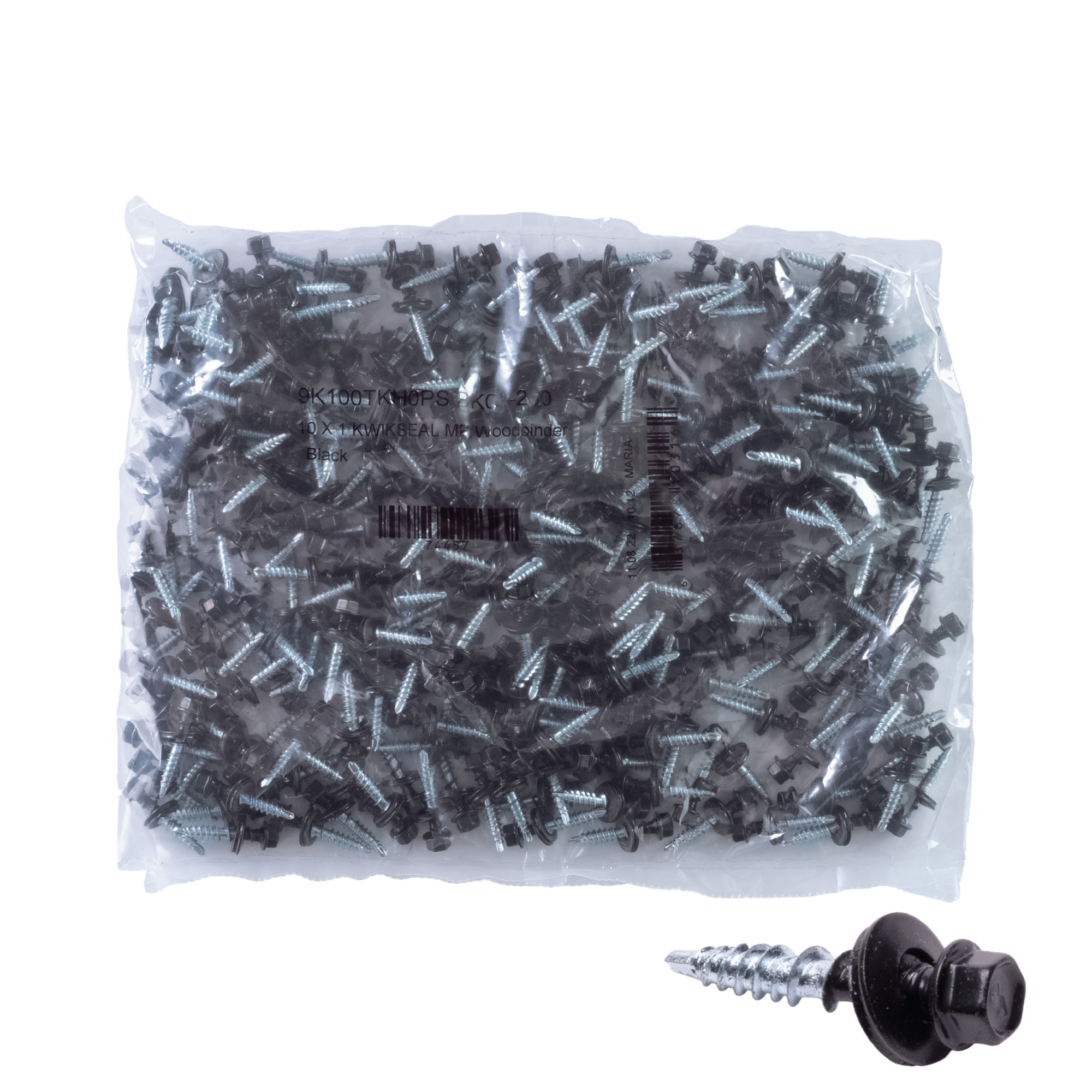 Power Pro Black Self Drilling Metal-to-Wood Roofing Screws (#10 x 1 in.) - 250 pc
