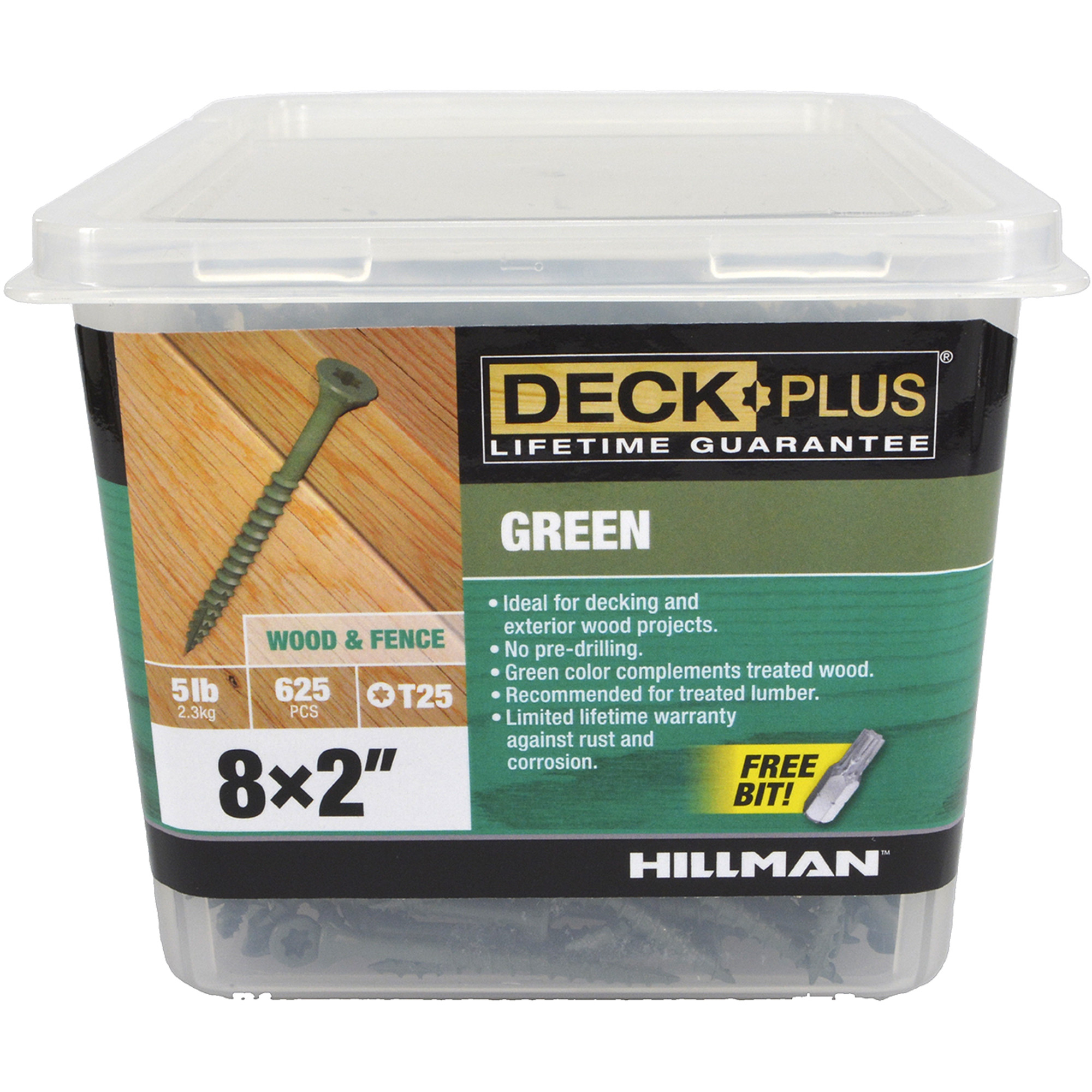 Deck Plus Green Deck Screws (#8 x 2 in.)