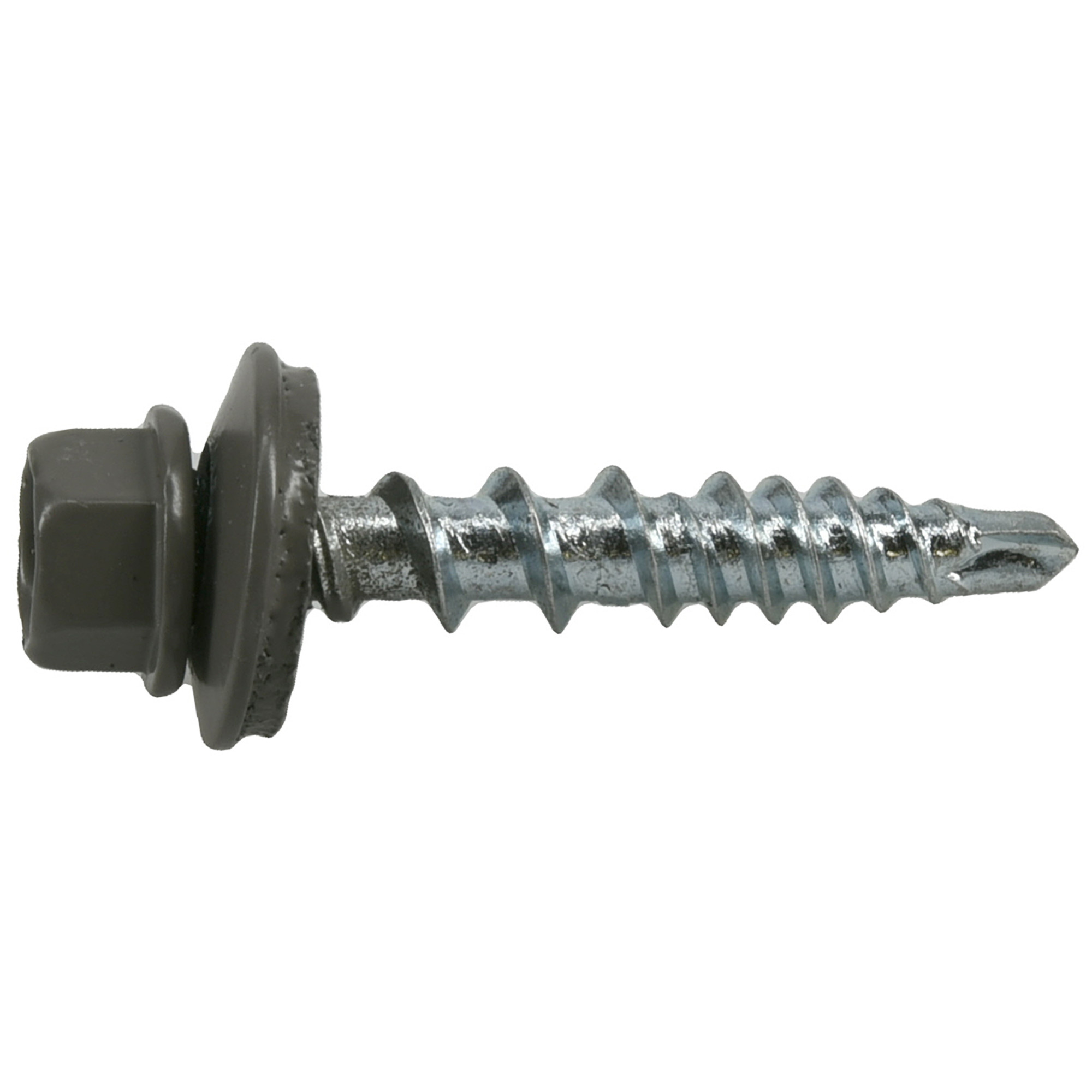 Power Pro Gray Self Drilling Metal-to-Wood Roofing Screws (#10 x 1 in.) - 125 pc