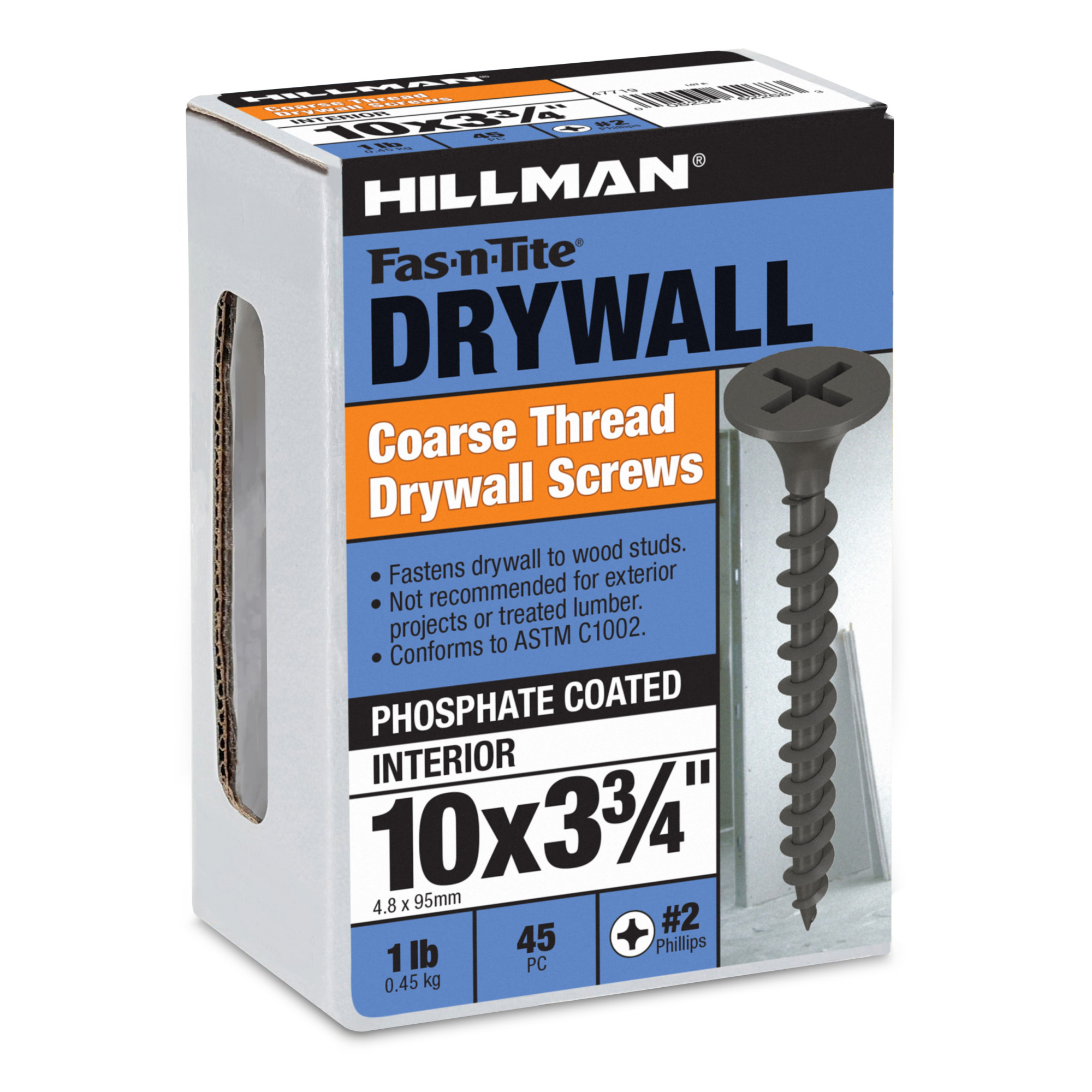 Hillman Coarse Thread Drywall Screws (#10 x 3-3/4 in.) - 1lb Box