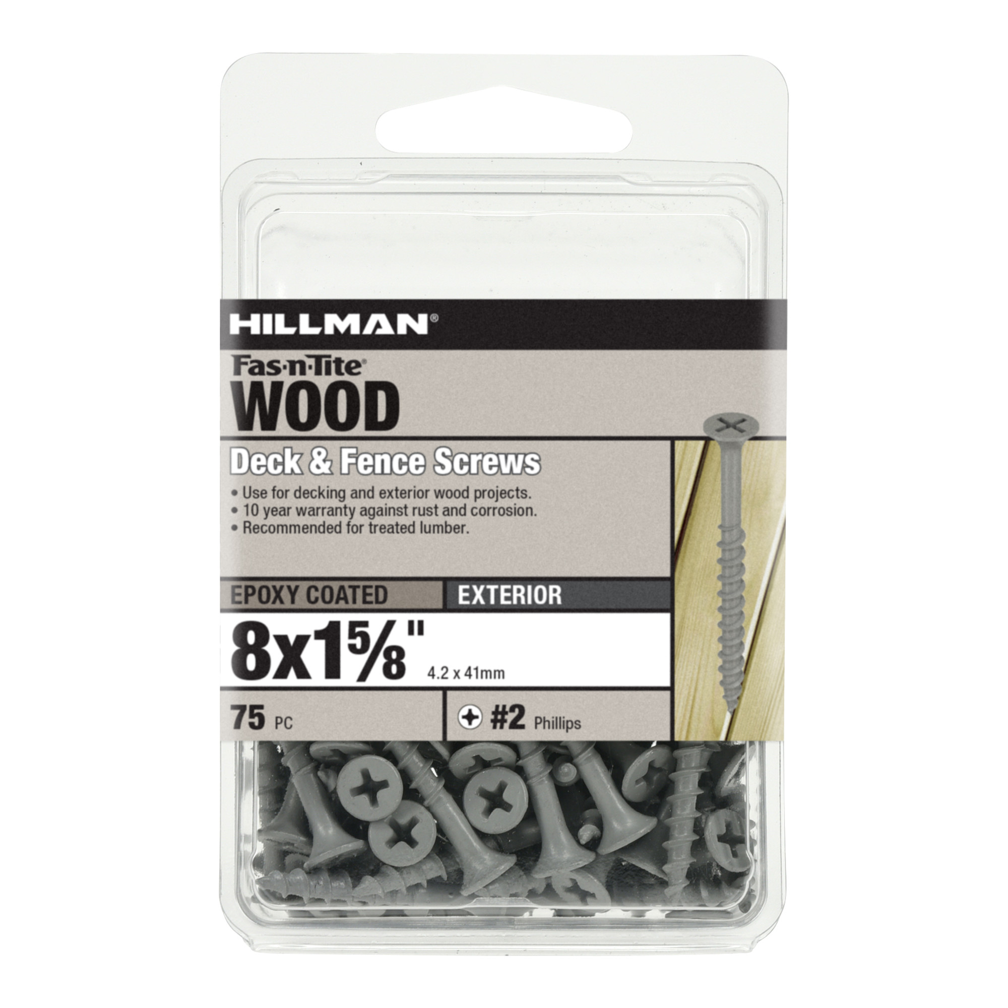 Hillman Exterior Coated Wood Screws (#8 x 1-5/8 in.)