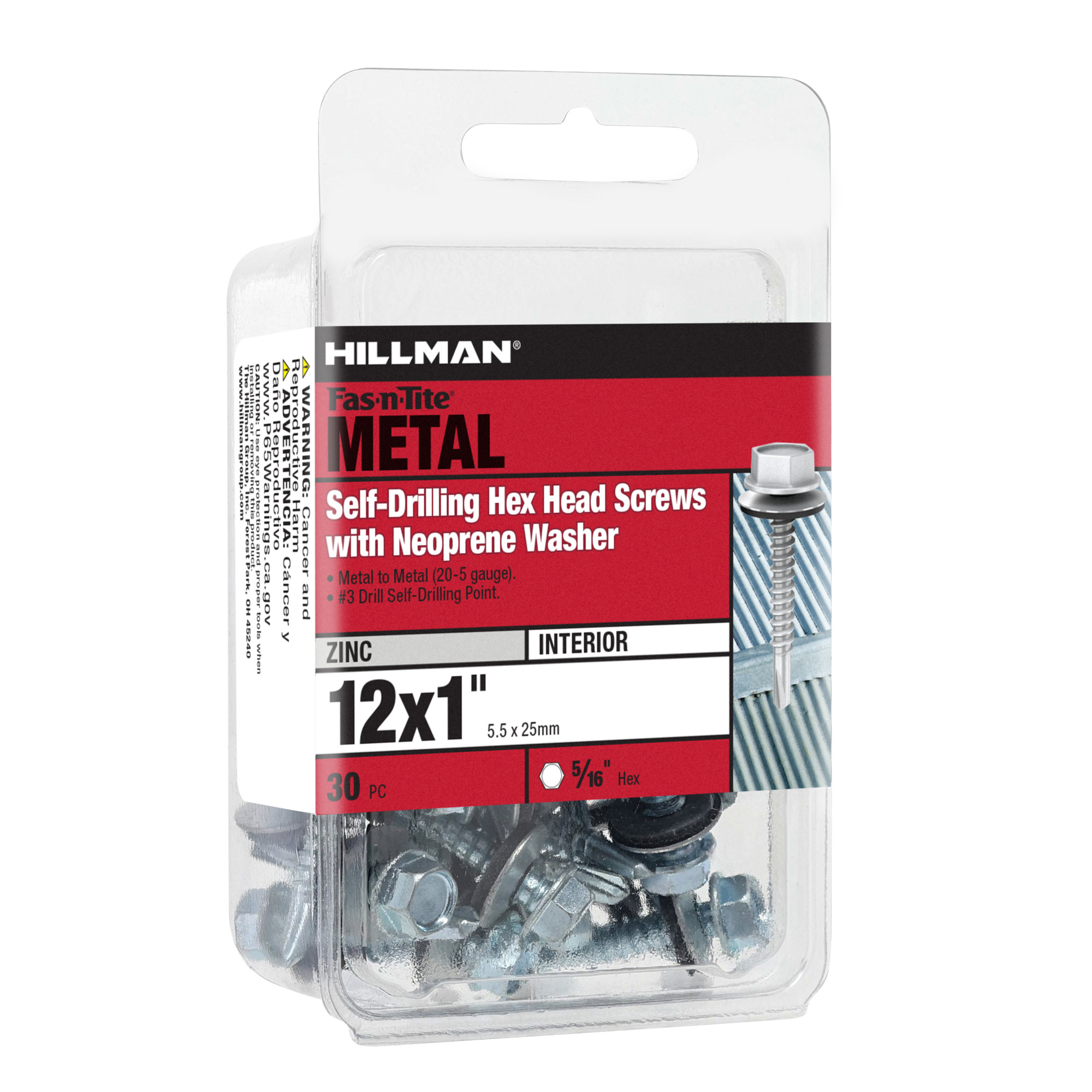 Hillman Washer Head Self Drilling Screws (#12-14 x 1 in.)