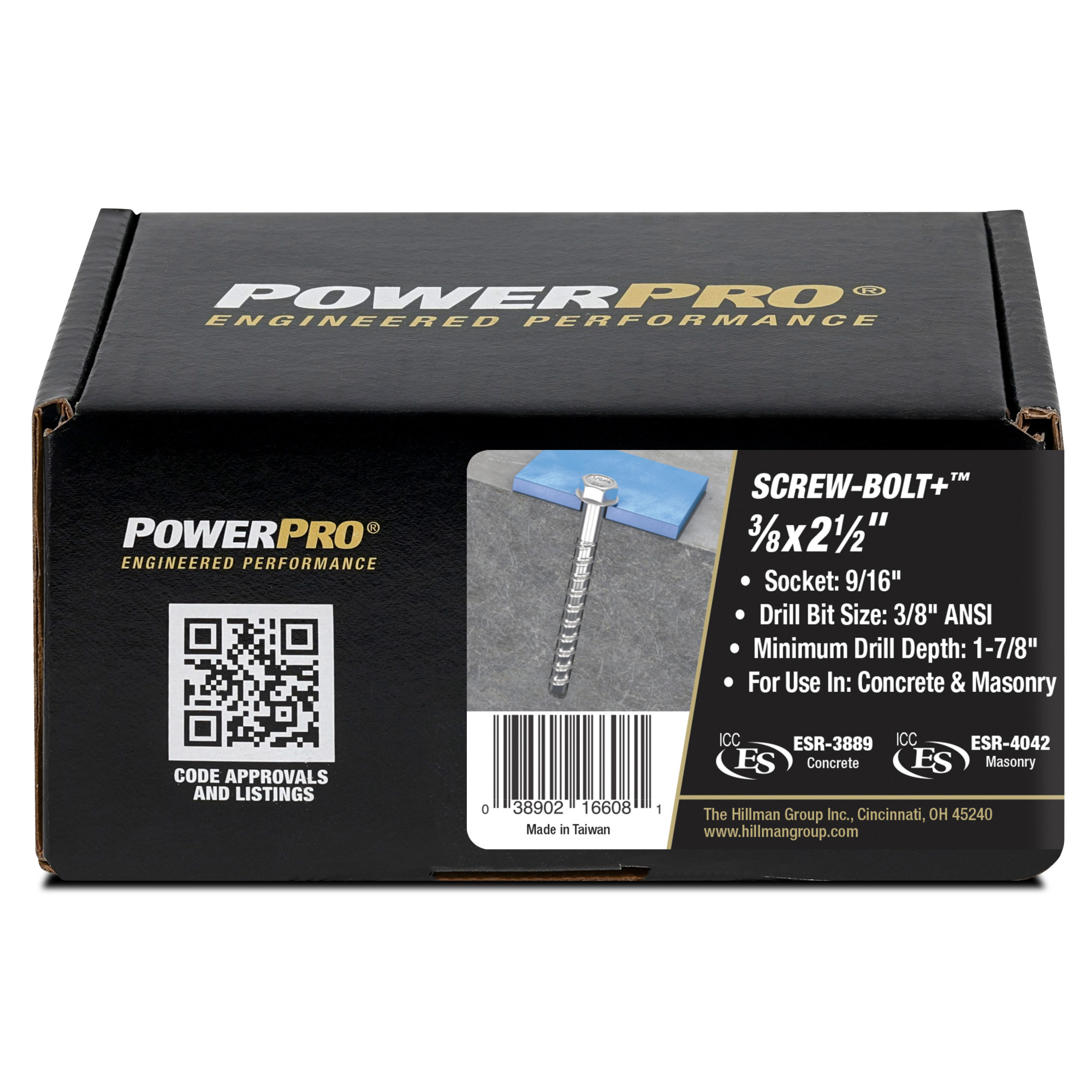 Hillman Screw-Bolt+ Anchor (3/8 in. x 2-1/2 in.) - 15 pc