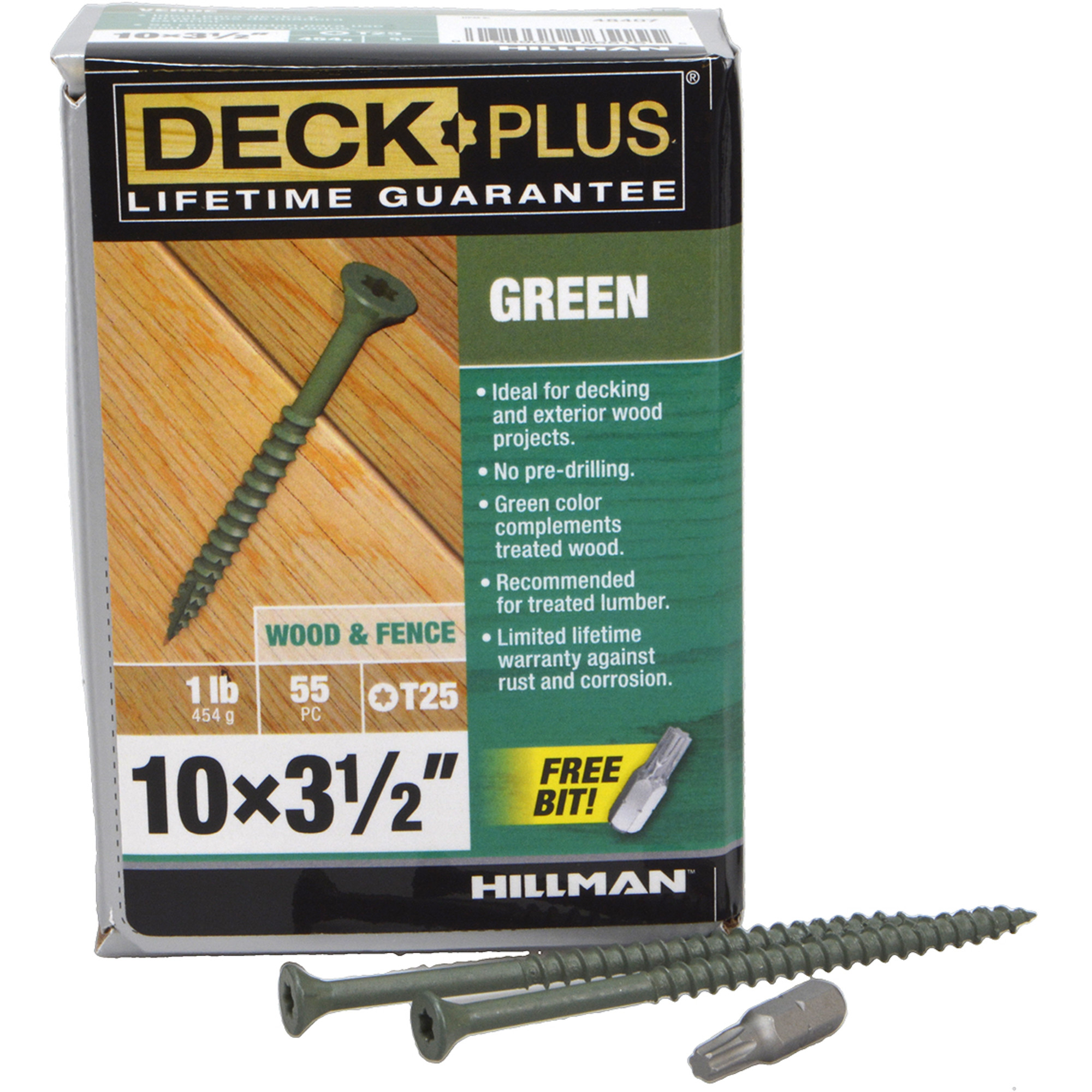 Deck Plus Green Deck Screws (#10 x 3-1/2 in.)