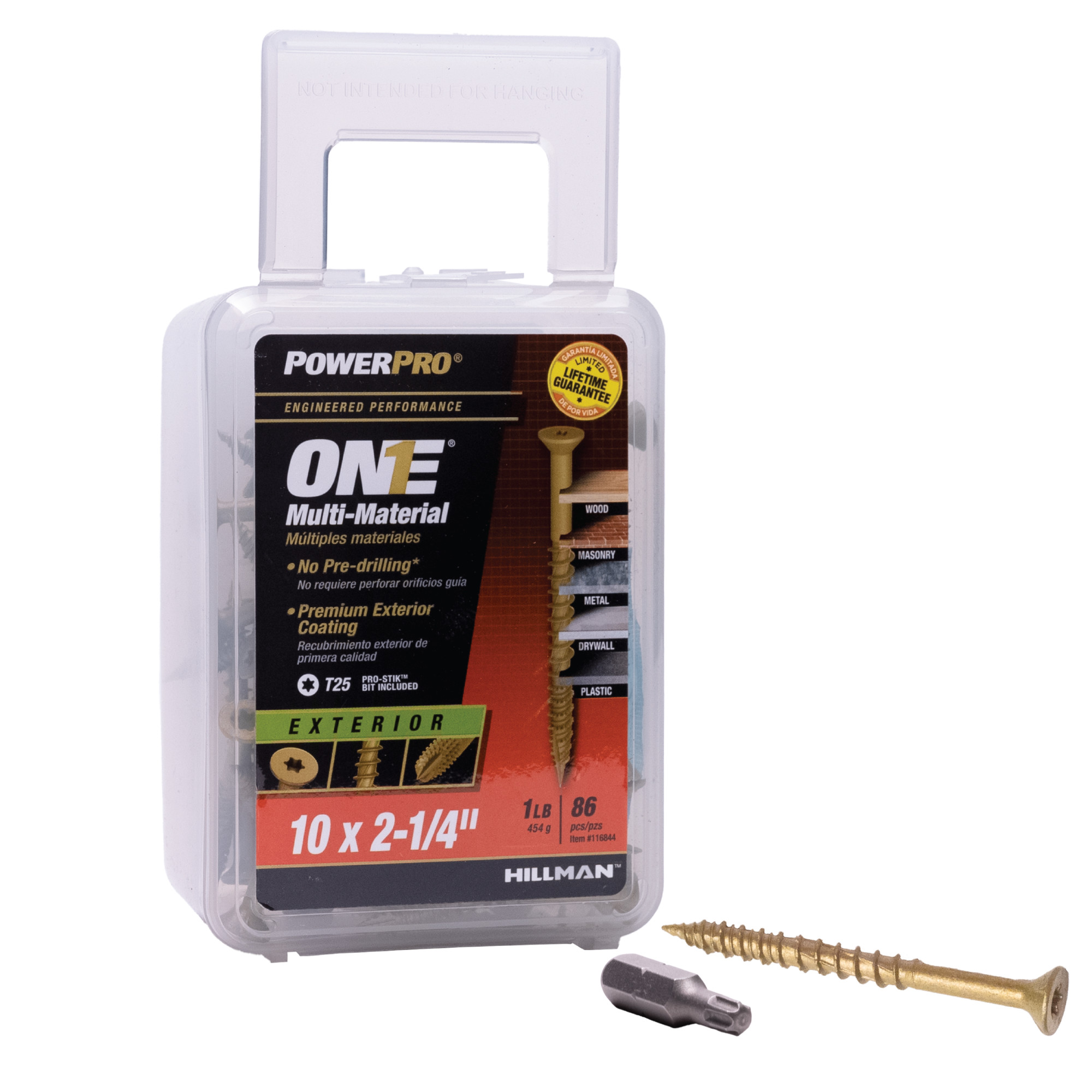 Power Pro ONE Flat Exterior Bronze Multi-Material Screws (#10 x 2-1/4 in.) - 86 pc