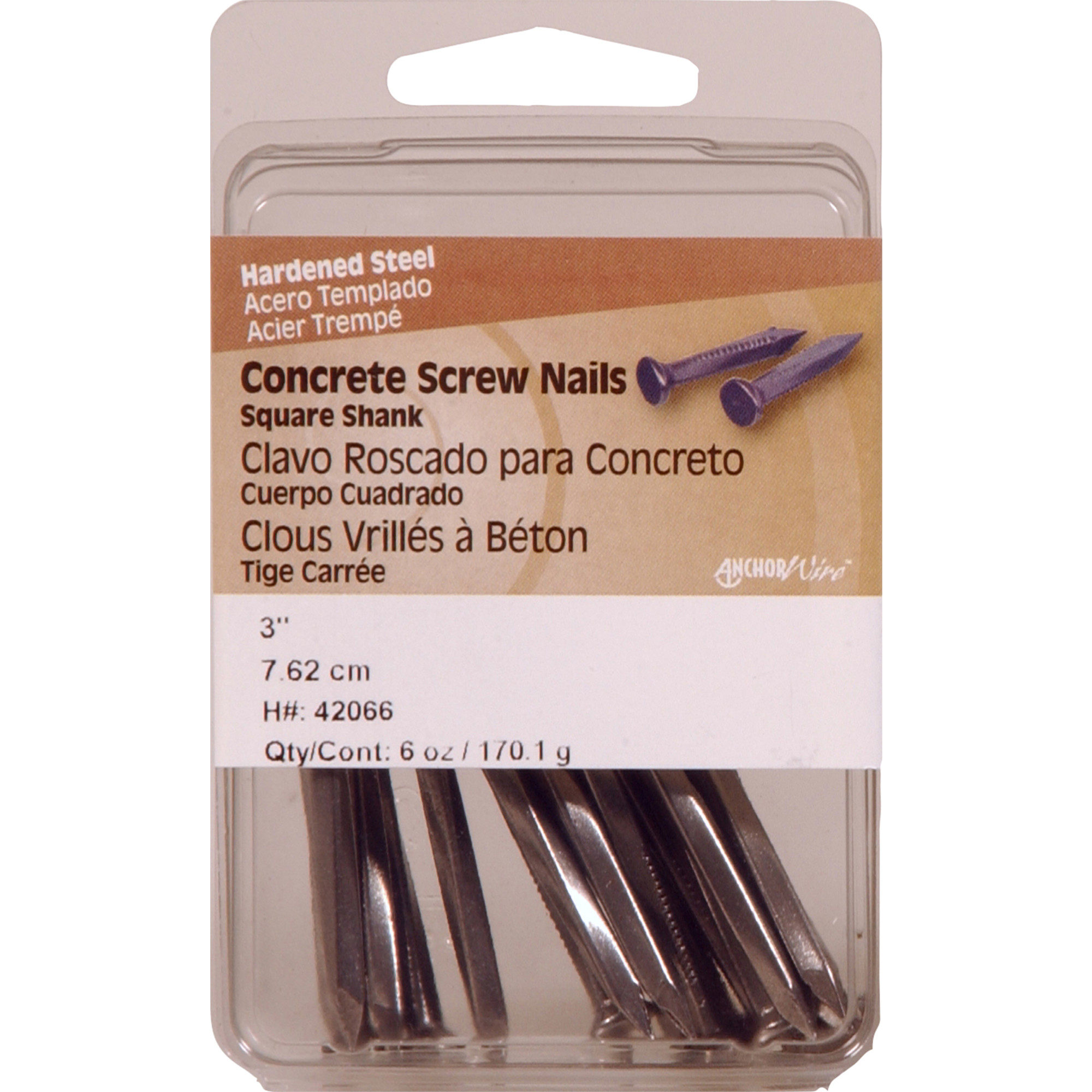 Anchor Wire Concrete Nail - Square Shank (3 in.) - 6 oz.
