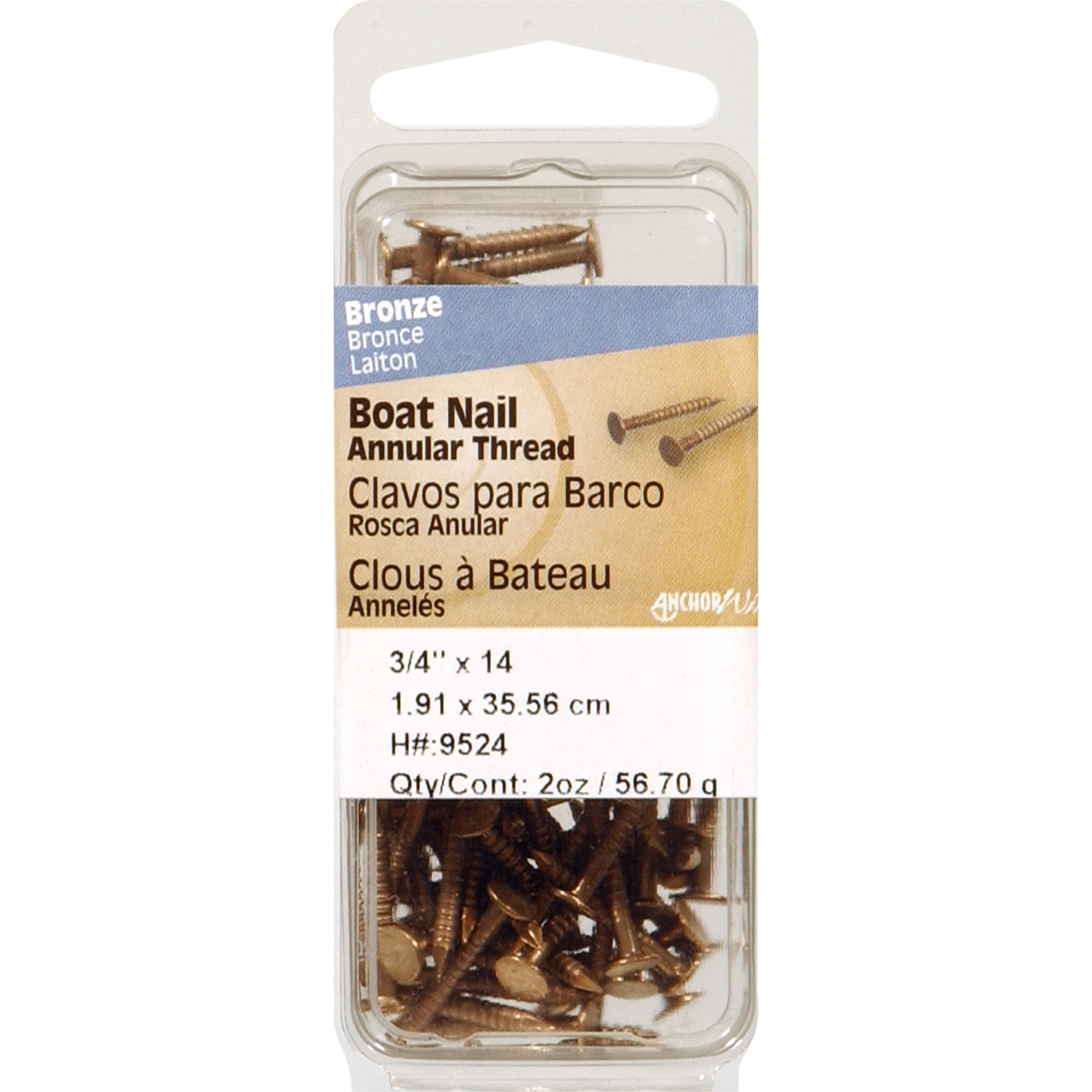 Anchor Wire Bronze Boat Nails (3/4 in.) - 2 oz.