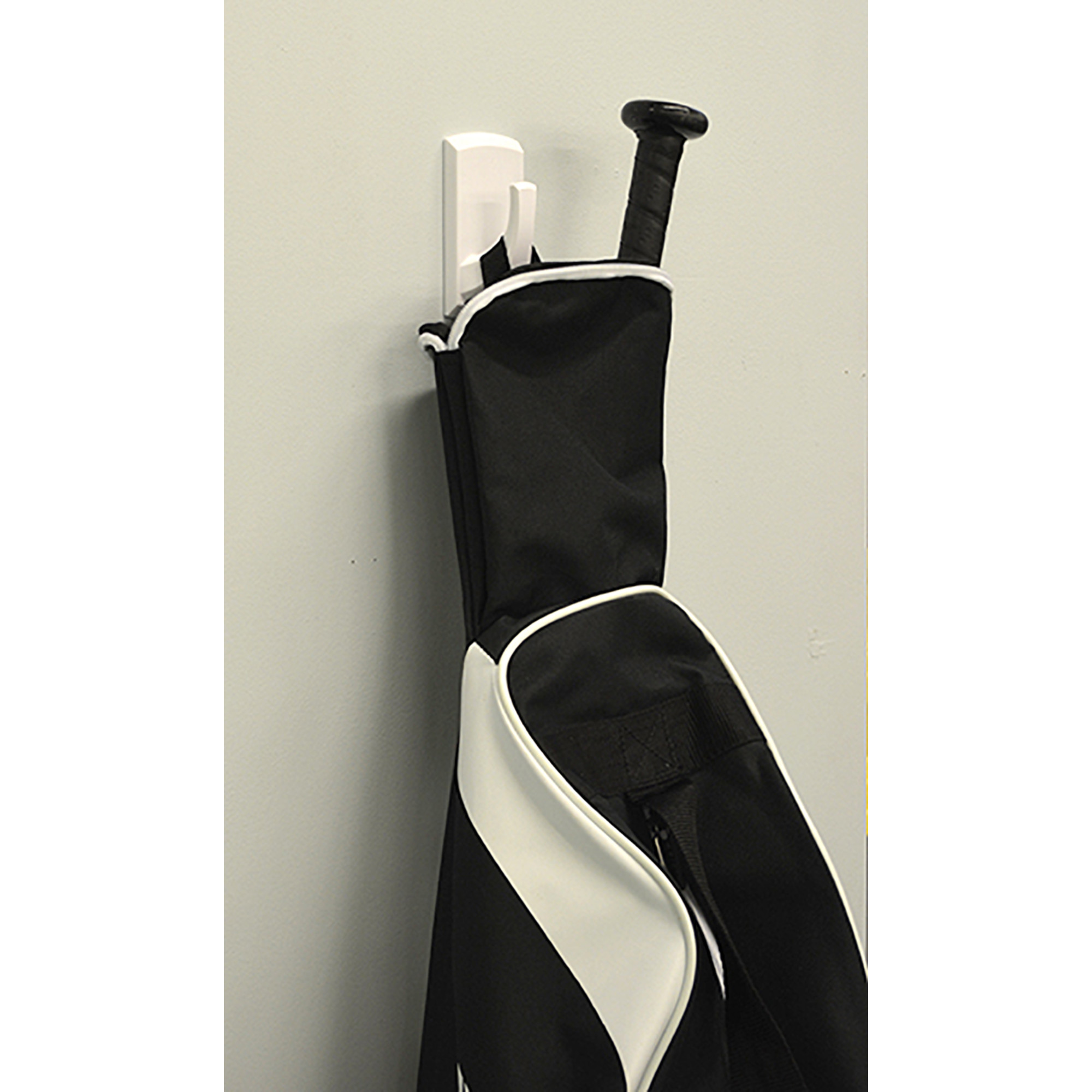 High & Mighty Decorative Single Hook White Plastic Rectangle (20lb) 2 Pack