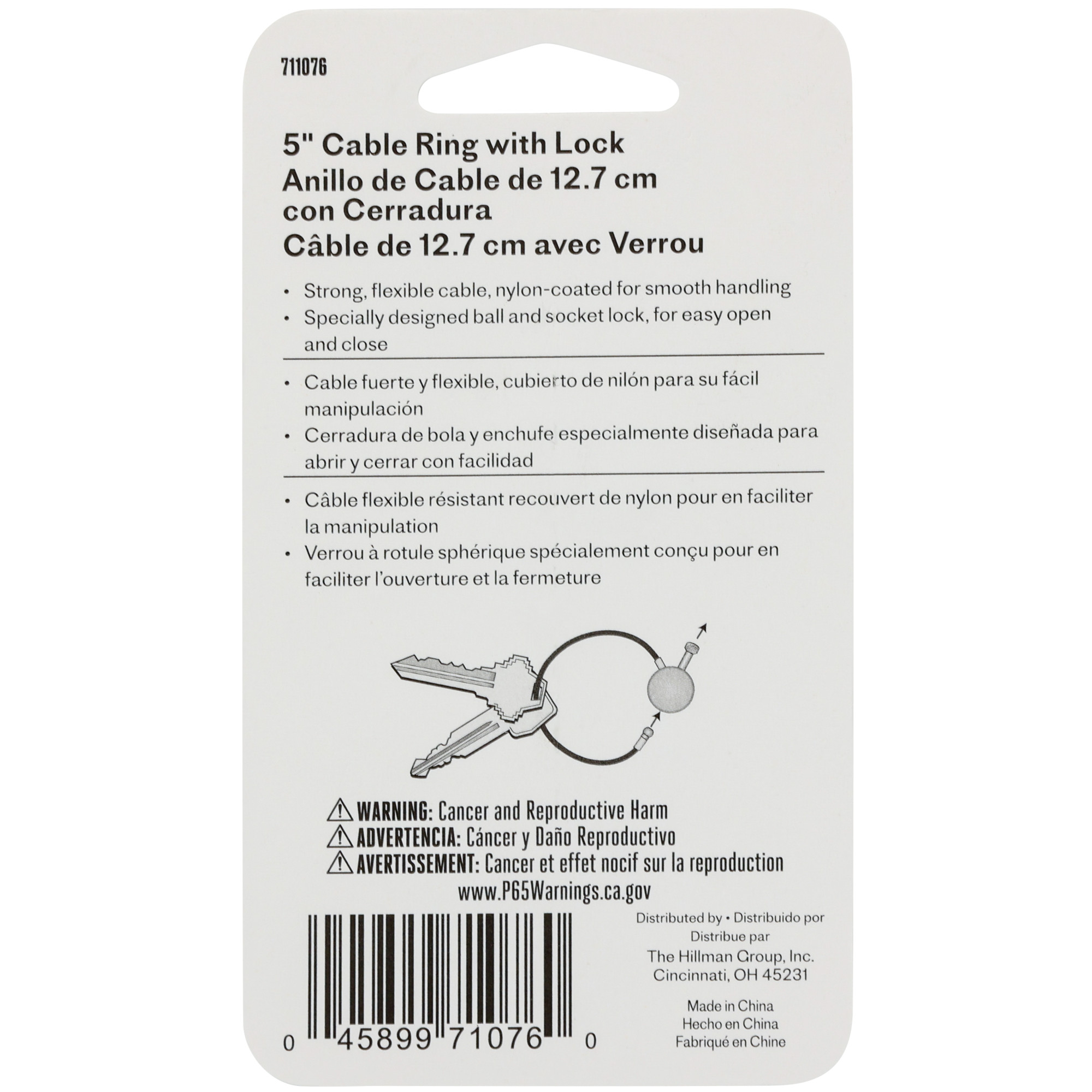 Hillman Cable Ring 5 in. with Lock