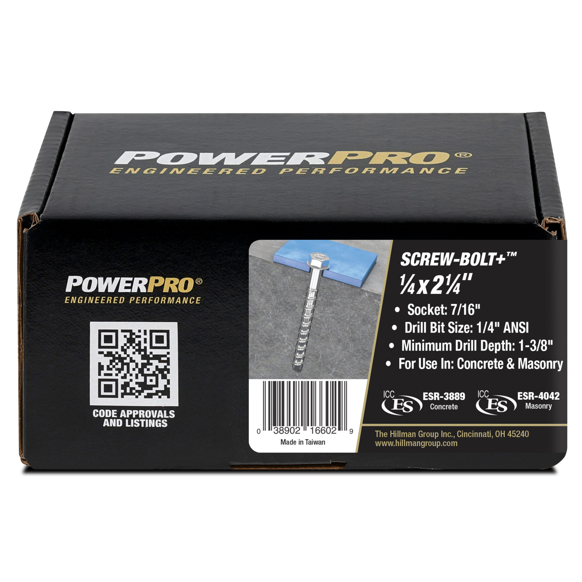 Hillman Screw-Bolt+ Anchor (1/4 in. x 2-1/4 in.) - 25 pc