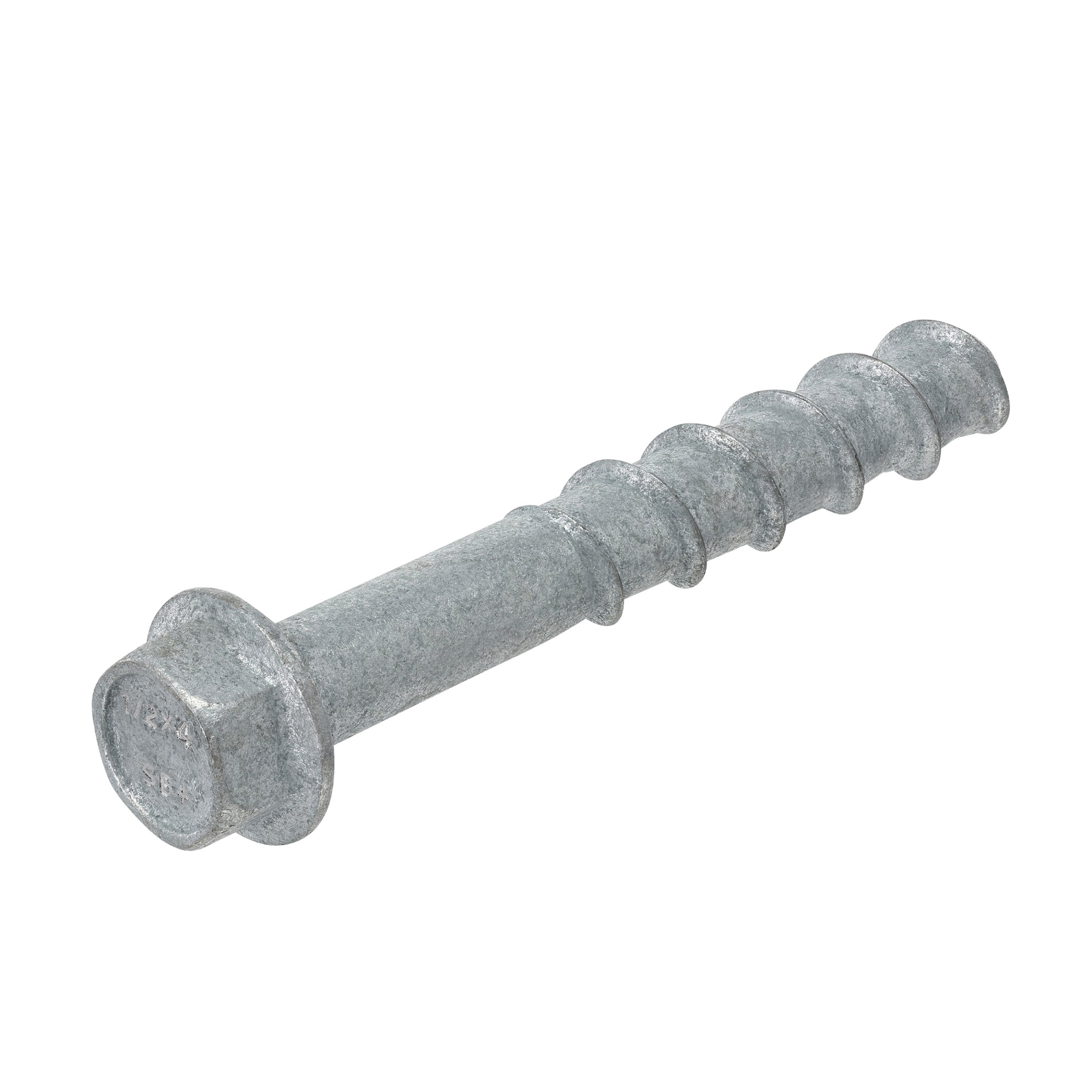 Power Pro Galvanized Hex Washer Head Screw-Bolt+ Anchors (1/2 in. x 4 in.) - 25 pc