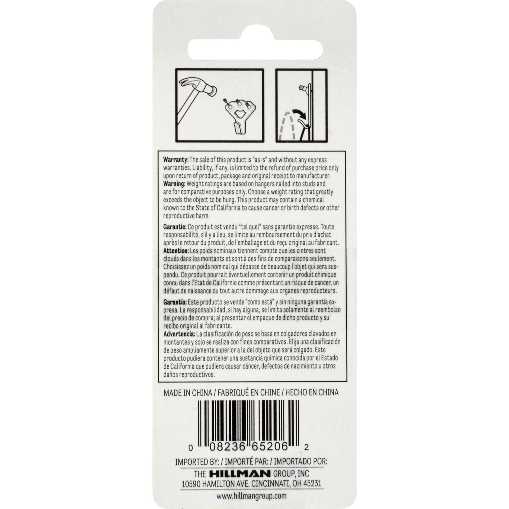 Hillman Professional Picture Hanger Brass 75lb