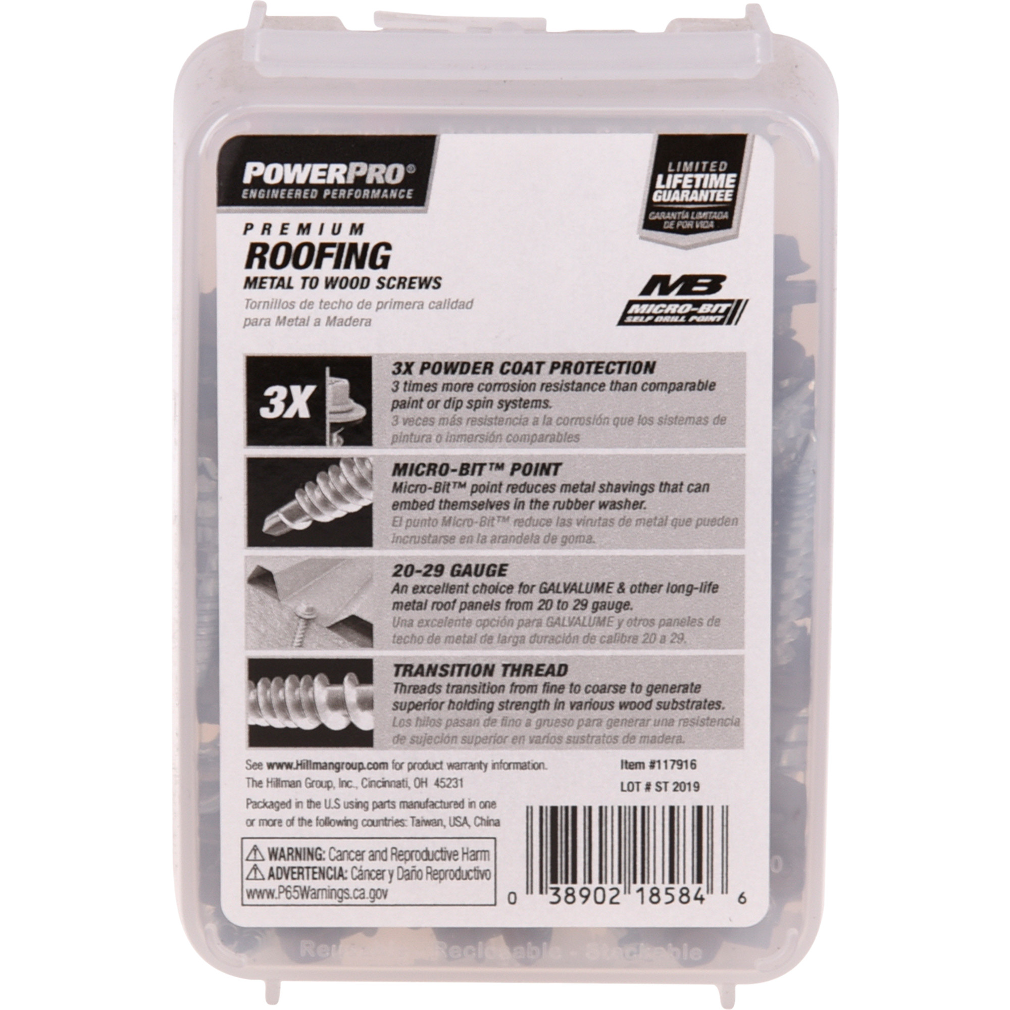 Power Pro Brown Self Drilling Metal-to-Wood Roofing Screws (#10 x 1-1/2 in.)-98 pc