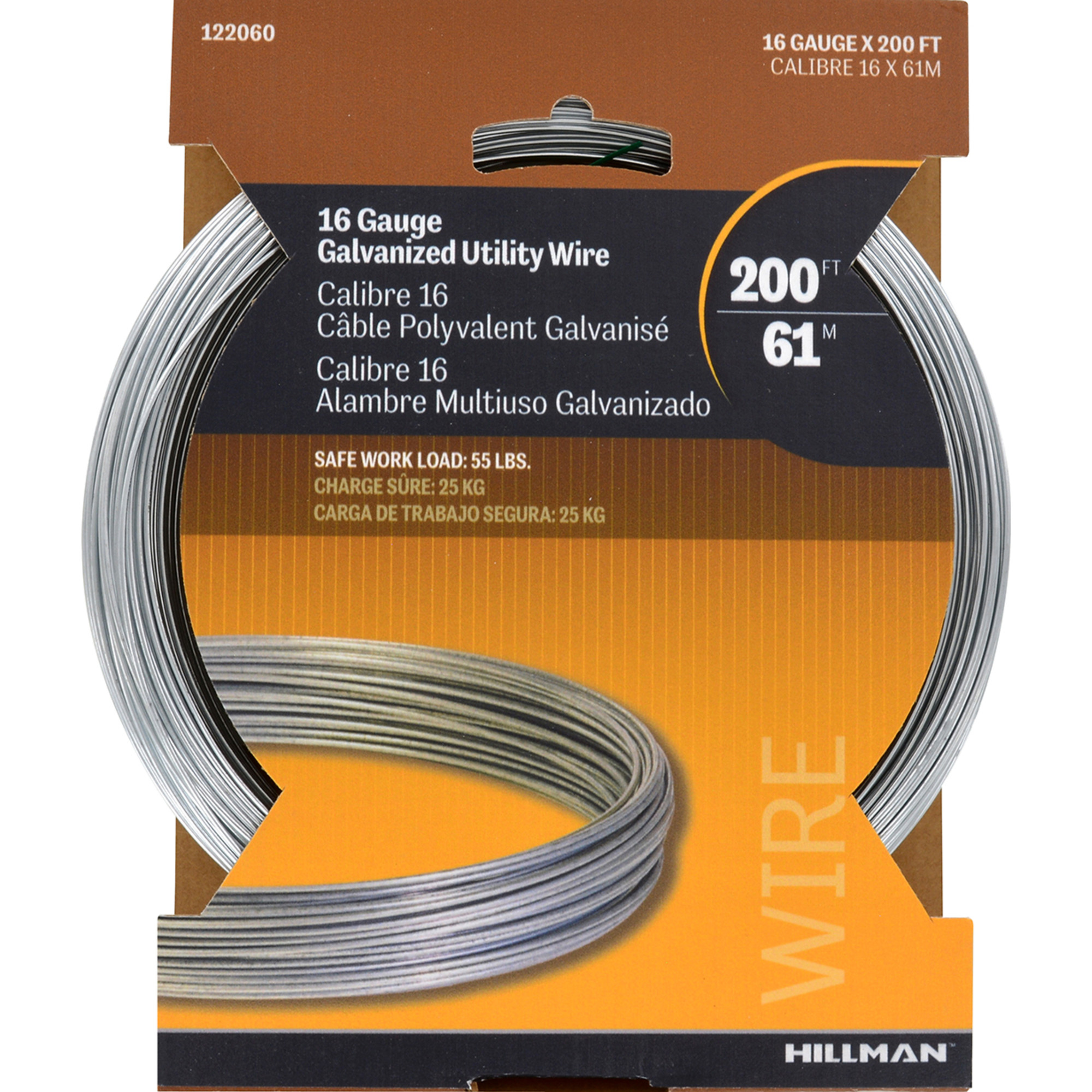 Hillman Solid Wire Galvanized (#16 x 200 ft.) 55lb