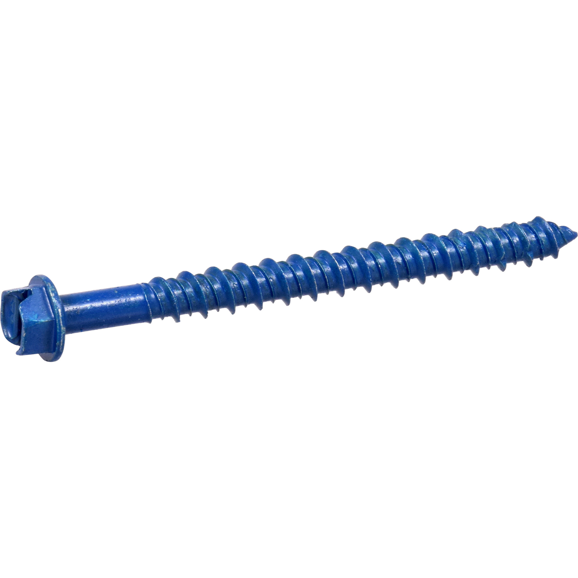 Hillman Blue Slotted Hex Washer-Head Tapper Concrete Screw Anchor(1/4 in. x 2-3/4 in.)-100 pc