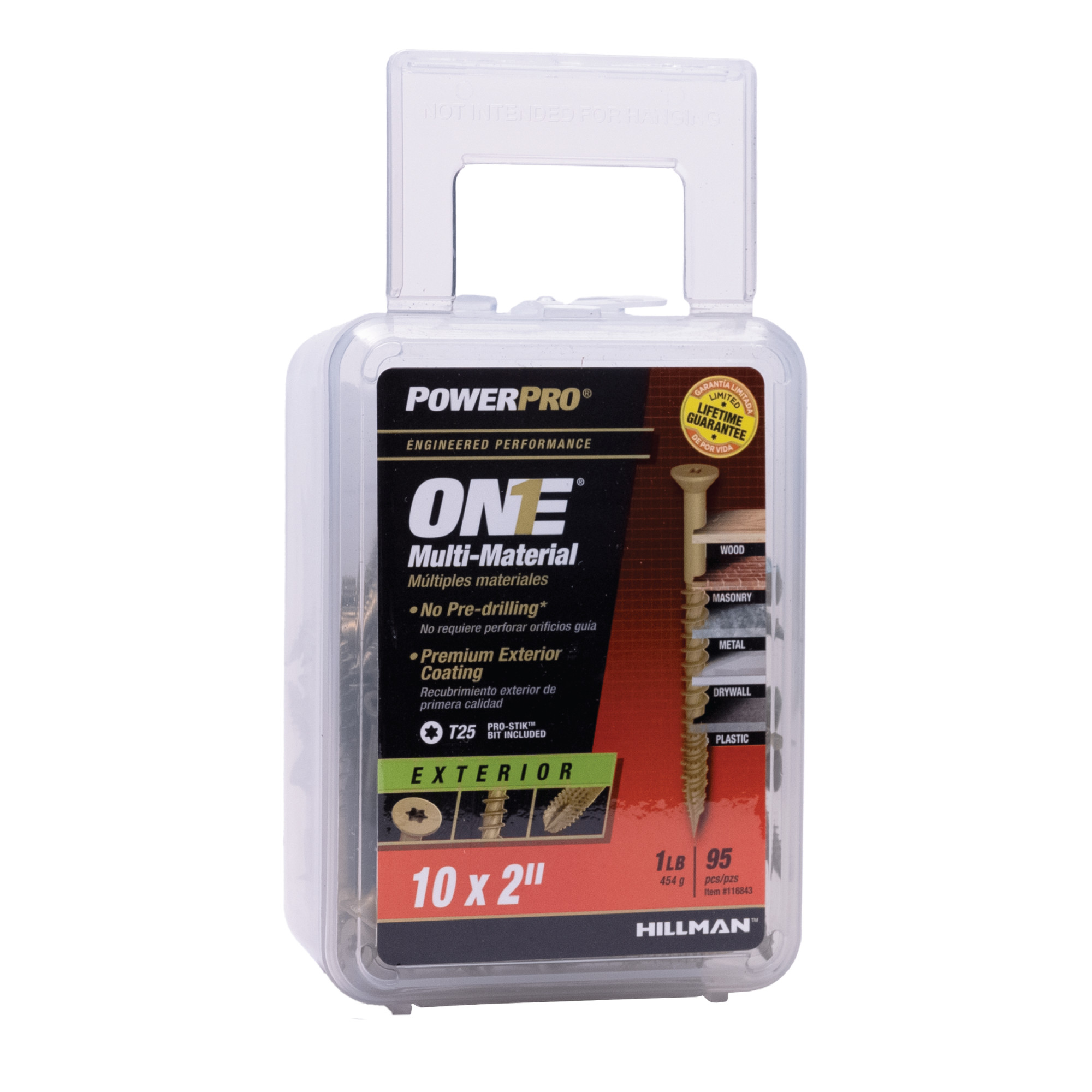 Power Pro ONE Flat Exterior Bronze Multi-Material Screws (#10 x 2 in.) - 95 pc