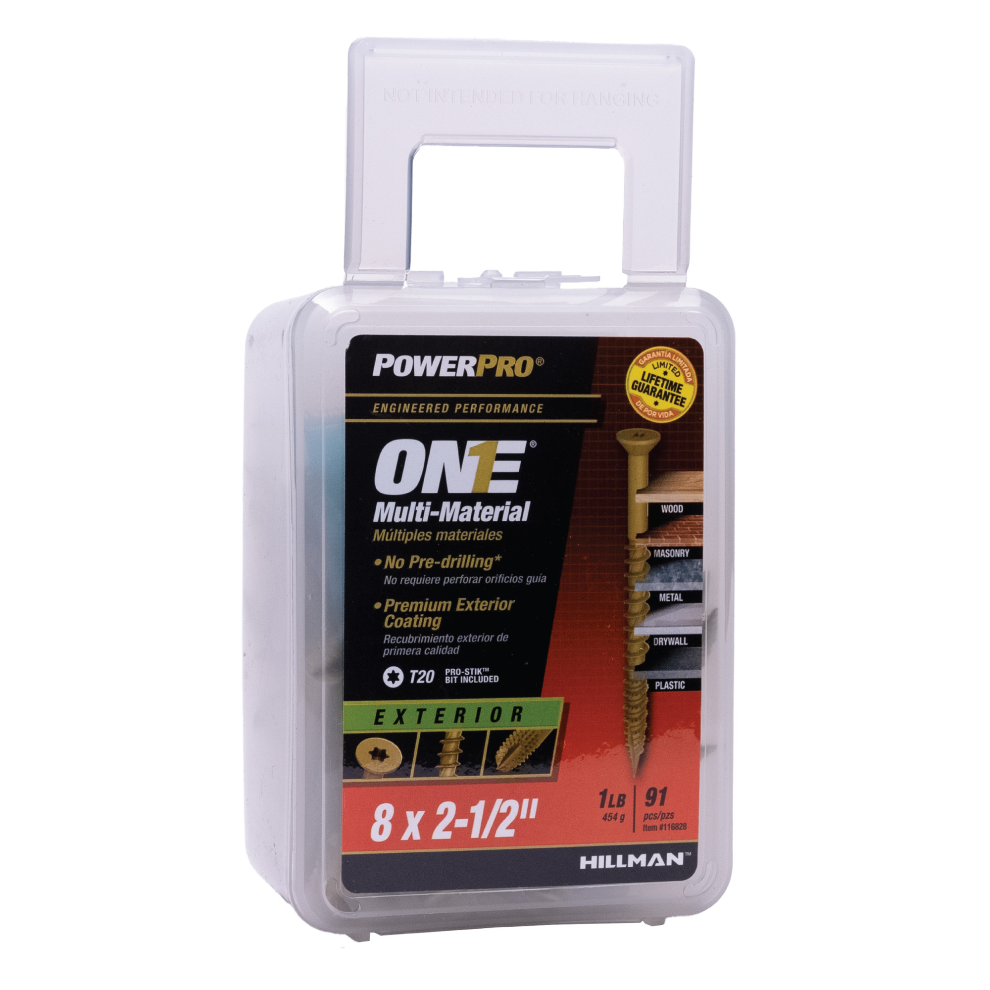 Power Pro ONE Flat Exterior Bronze Multi-Material Screws (#8 x 2-1/2 in.) - 91 pc