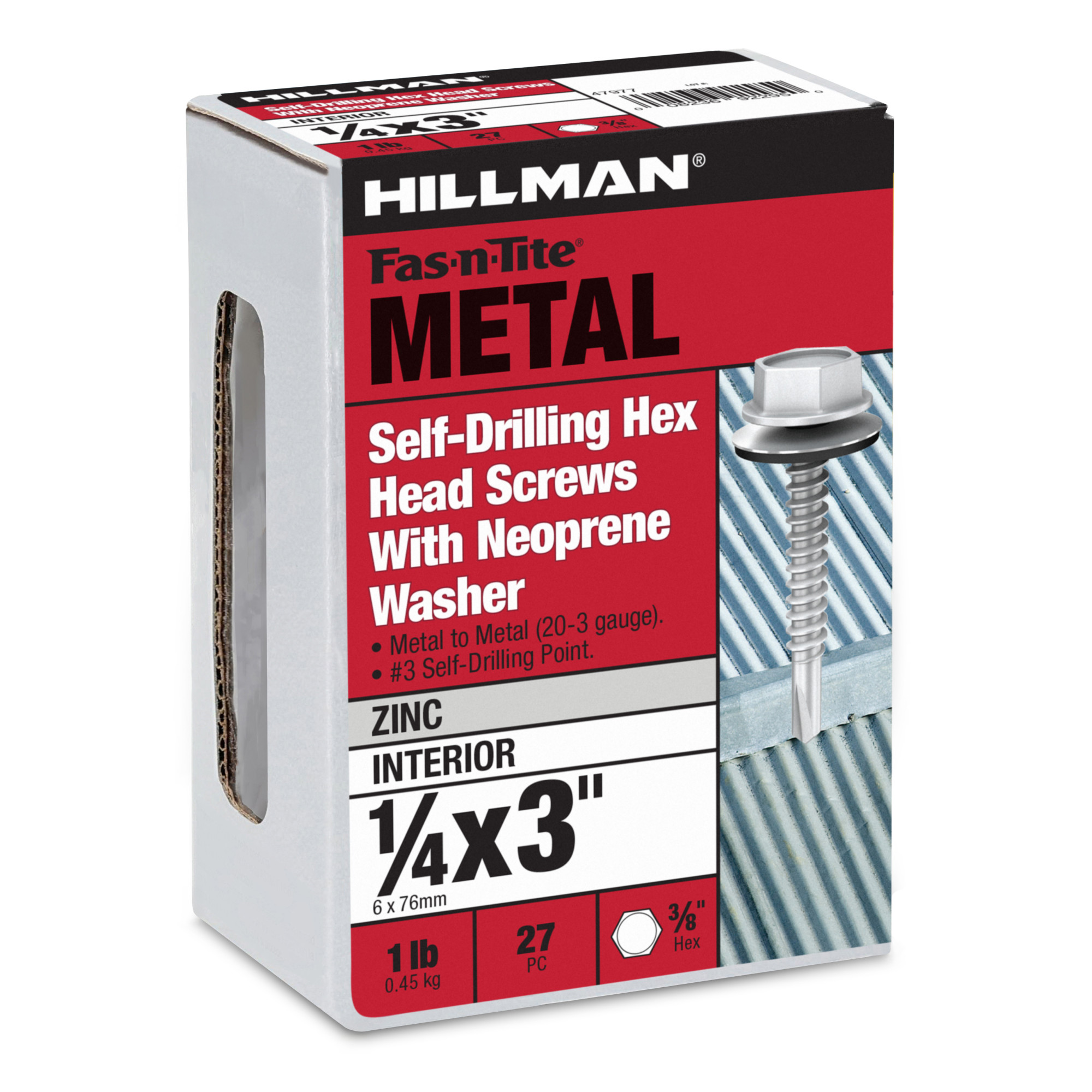Hillman Washer Head Self Drilling Screws (1/4-14 x 3 in.)