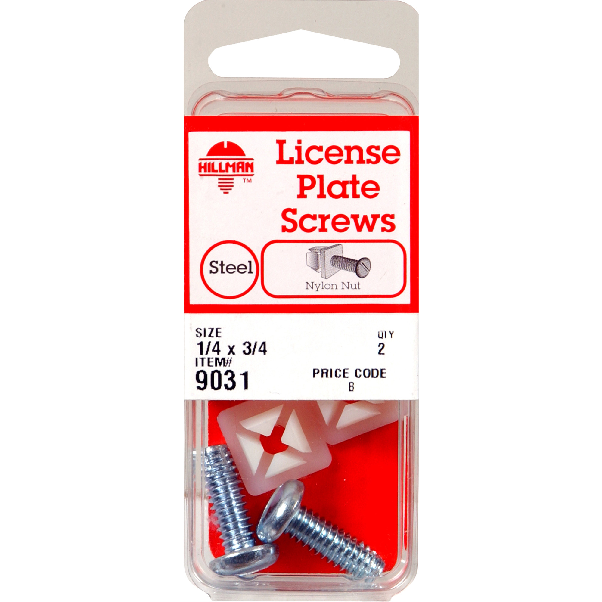 Blauer Pan Slotted License Plate Bolt Set (1/4 in.-20 x 3/4 in.) - 2 pc